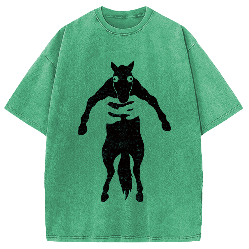 Modecanvas Hold Your Horse DTG Printing Washed T-Shirt