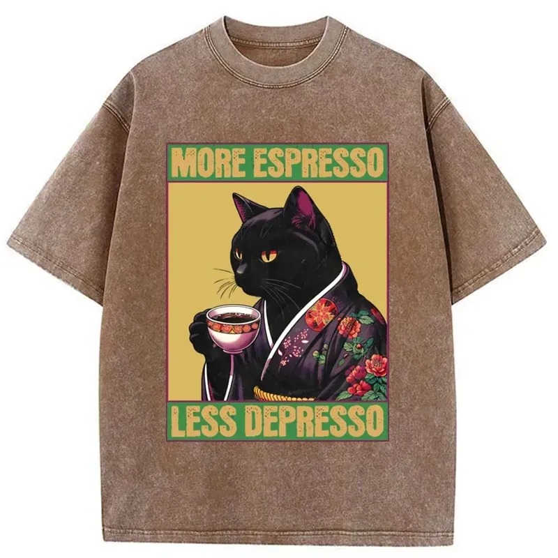 Modecanvas Up Caffeine Down Depression Washed T-Shirt