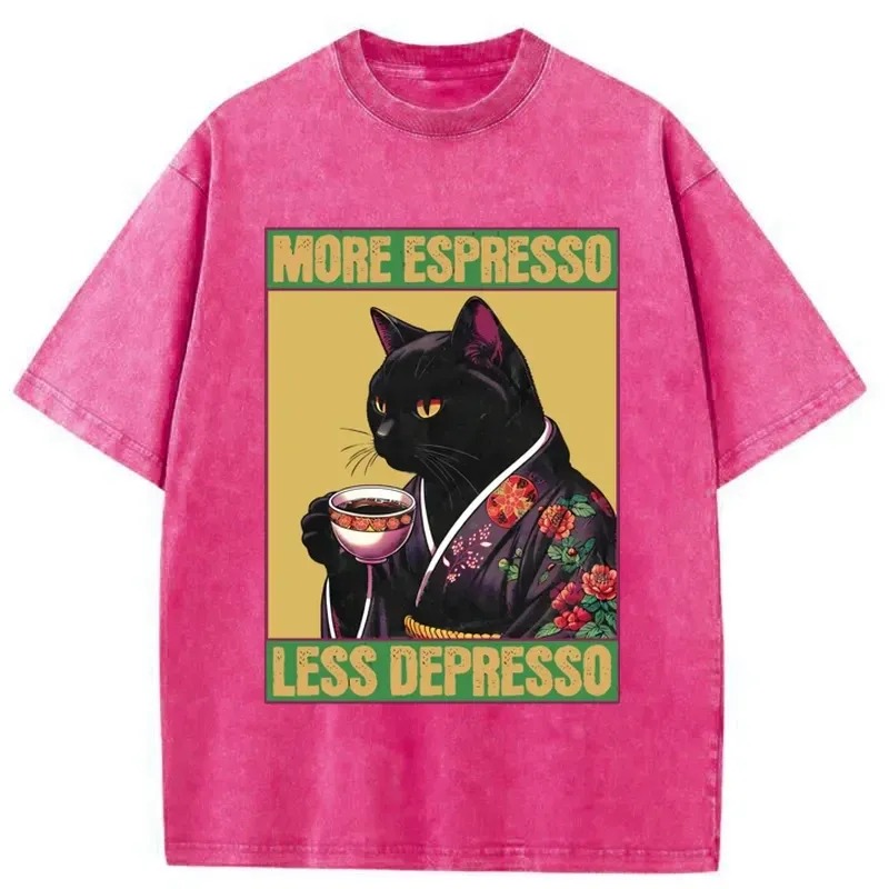 Modecanvas Up Caffeine Down Depression Washed T-Shirt
