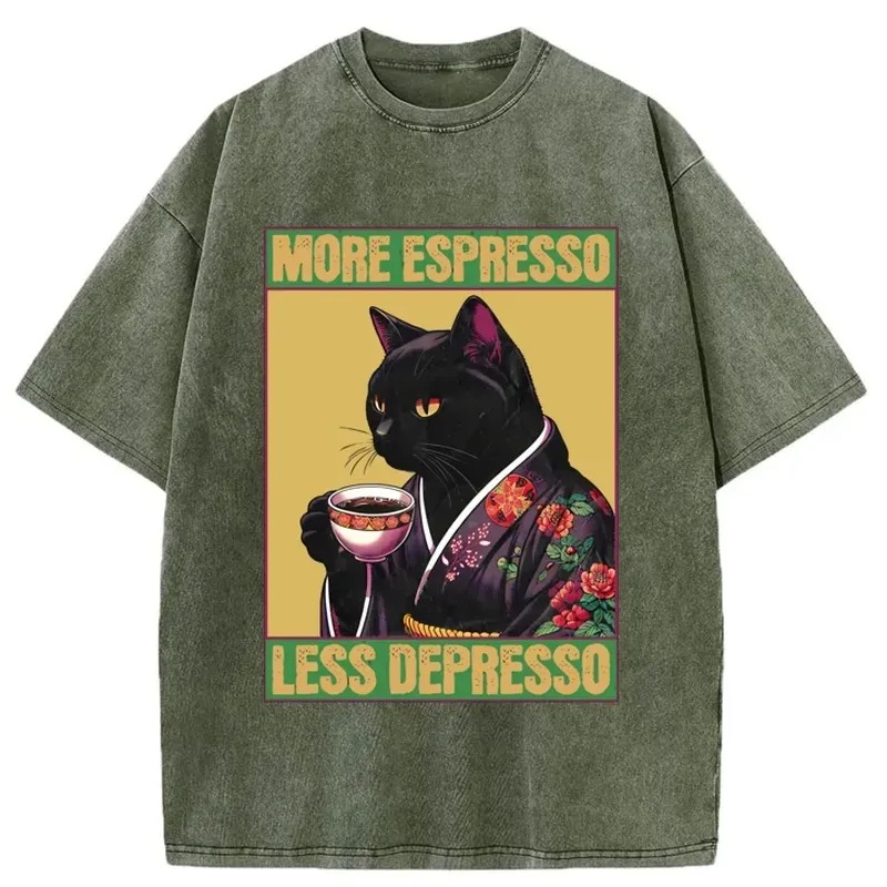 Modecanvas Up Caffeine Down Depression Washed T-Shirt