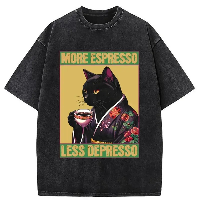 Modecanvas Up Caffeine Down Depression Washed T-Shirt