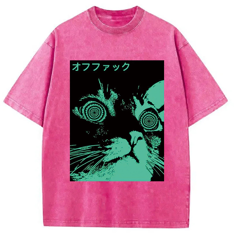 Modecanvas Cool Cat Japanese Washed T-Shirt
