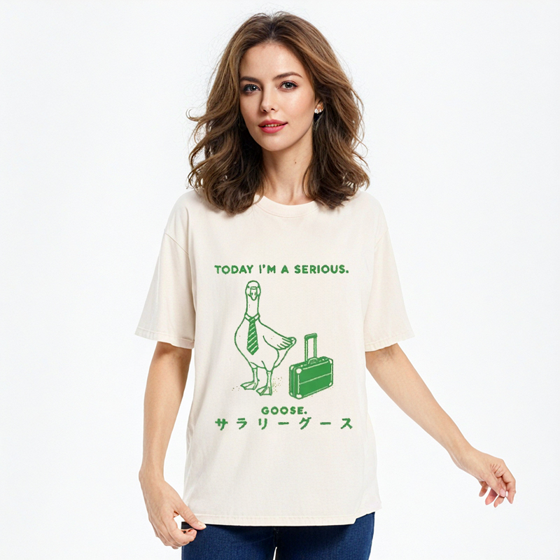 Modecanvas Hard Working Goose Washed T-Shirt