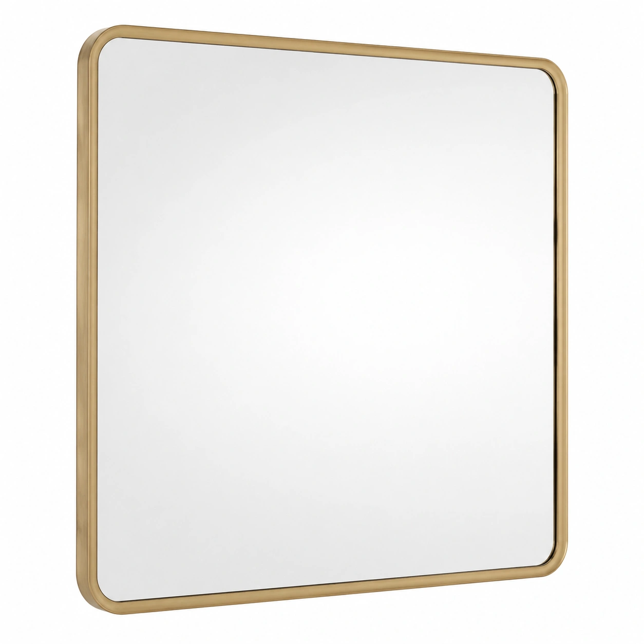 Wandspiegel mit abgerundeten Ecken Gold 90 x 77 cm-ordermovo