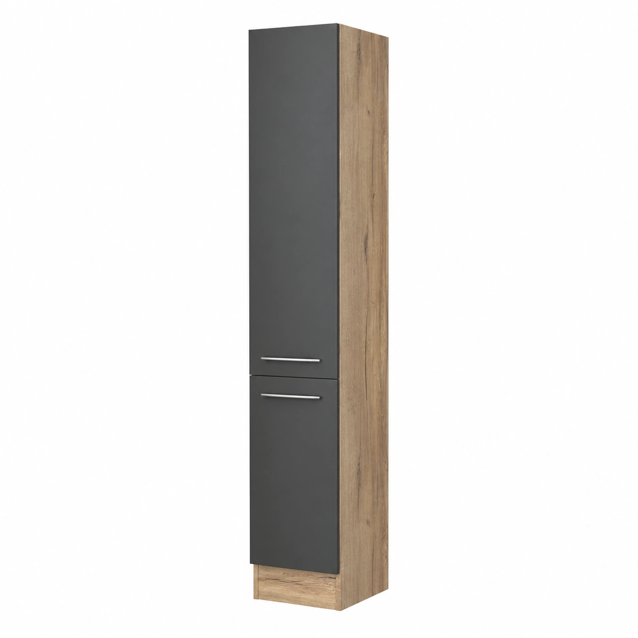 Apothekerschrank Hochglanz Anthrazit 30x212x57 cm Moderner Stauraumschrank Schmal-ordermovo