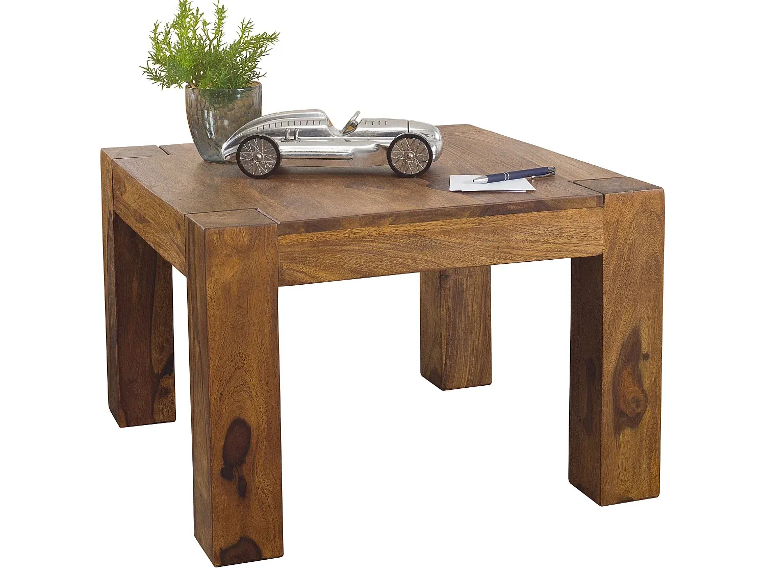 Naturholz Couchtisch im Wohnstil, 60 cm