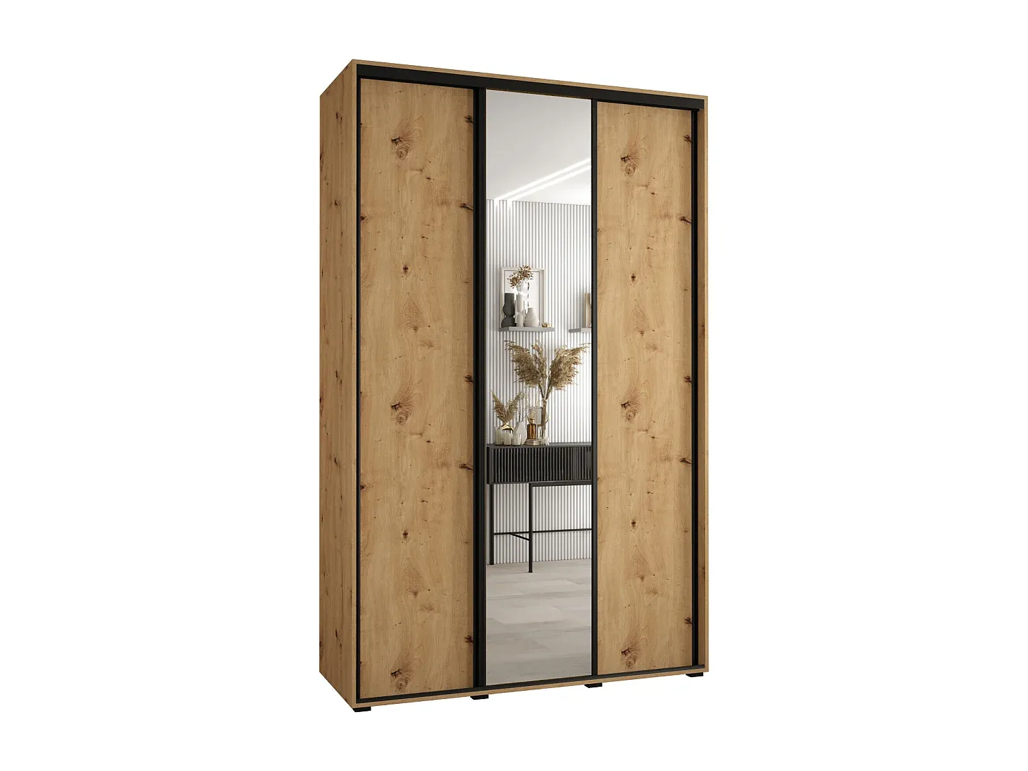 Moderne Drehtürenschrank mit Spiegel