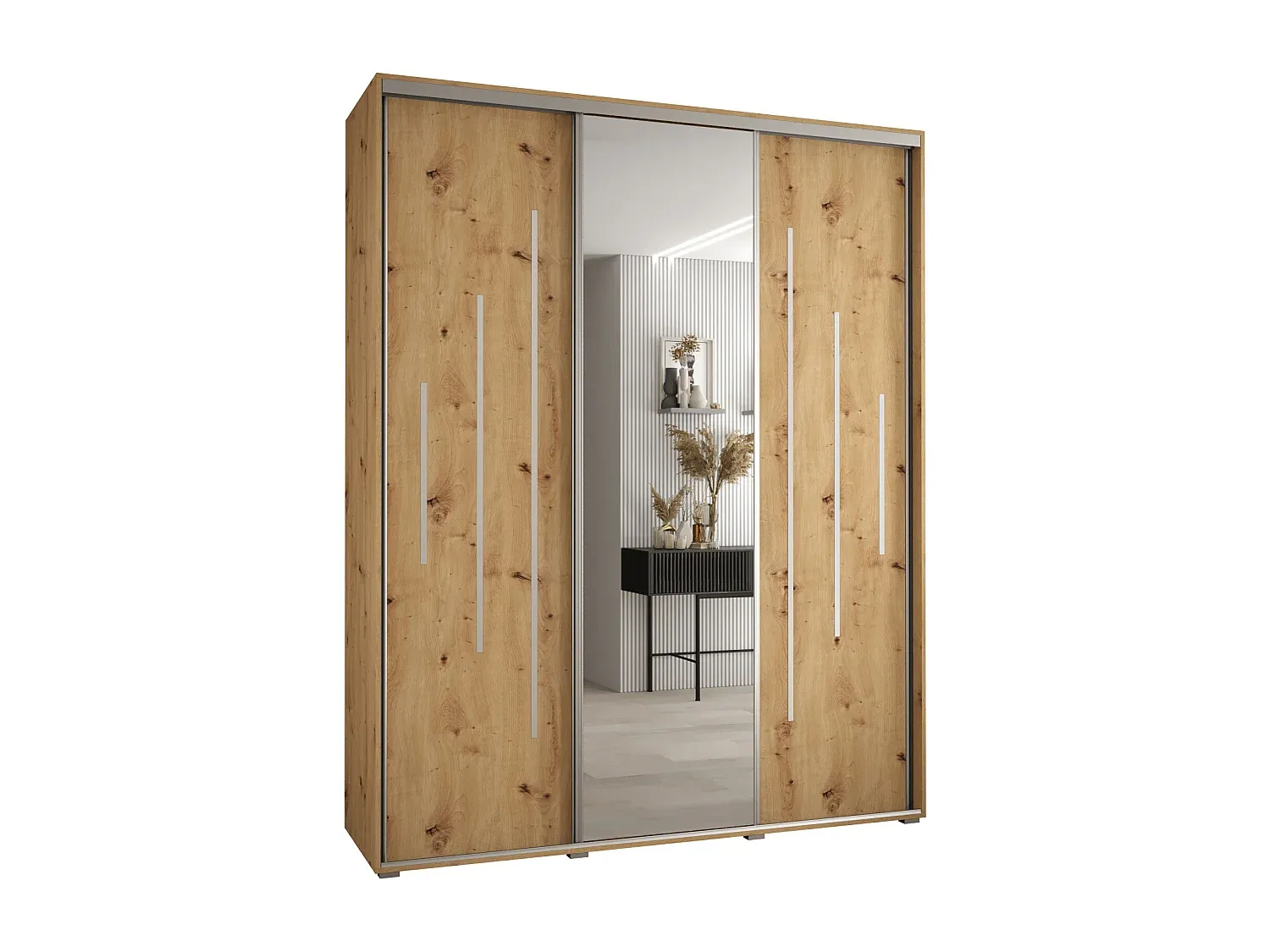 Großer Schwebetürenschrank mit 3 Türen