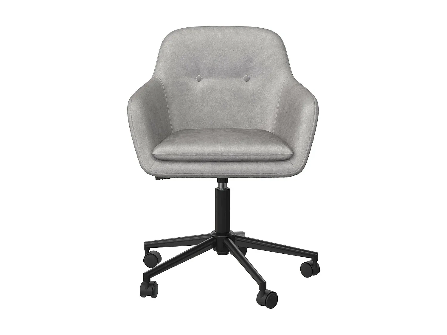 Ergonomischer Drehstuhl Samt Hellgrau