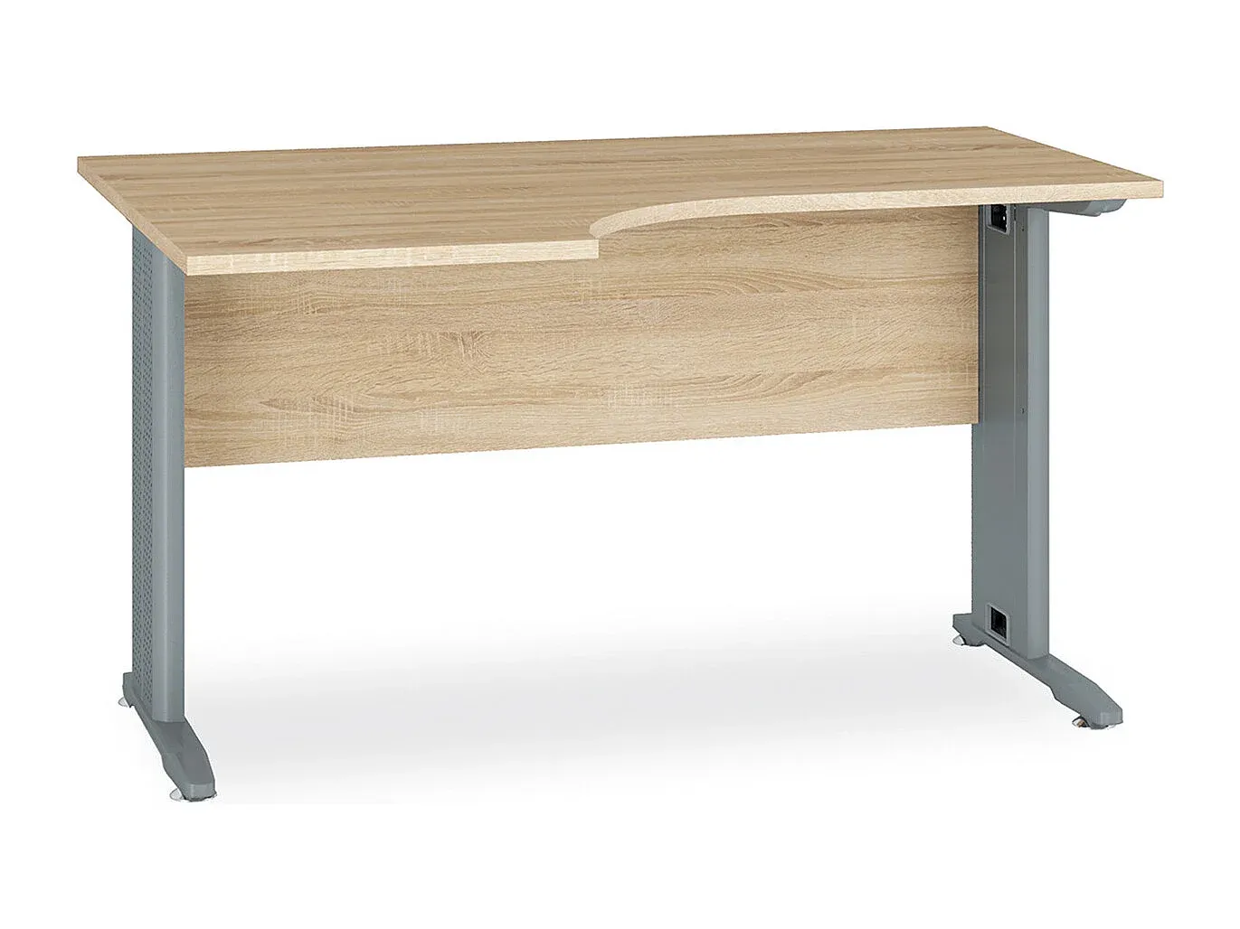 Höhenverstellbarer Schreibtisch in Eiche Optik