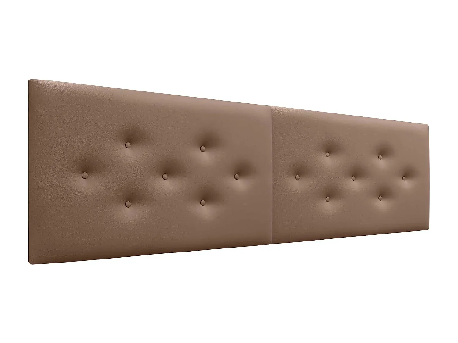 Elegantes Kunstleder-Kopfteil mit Knopfdetails, gepolstert 180cm
