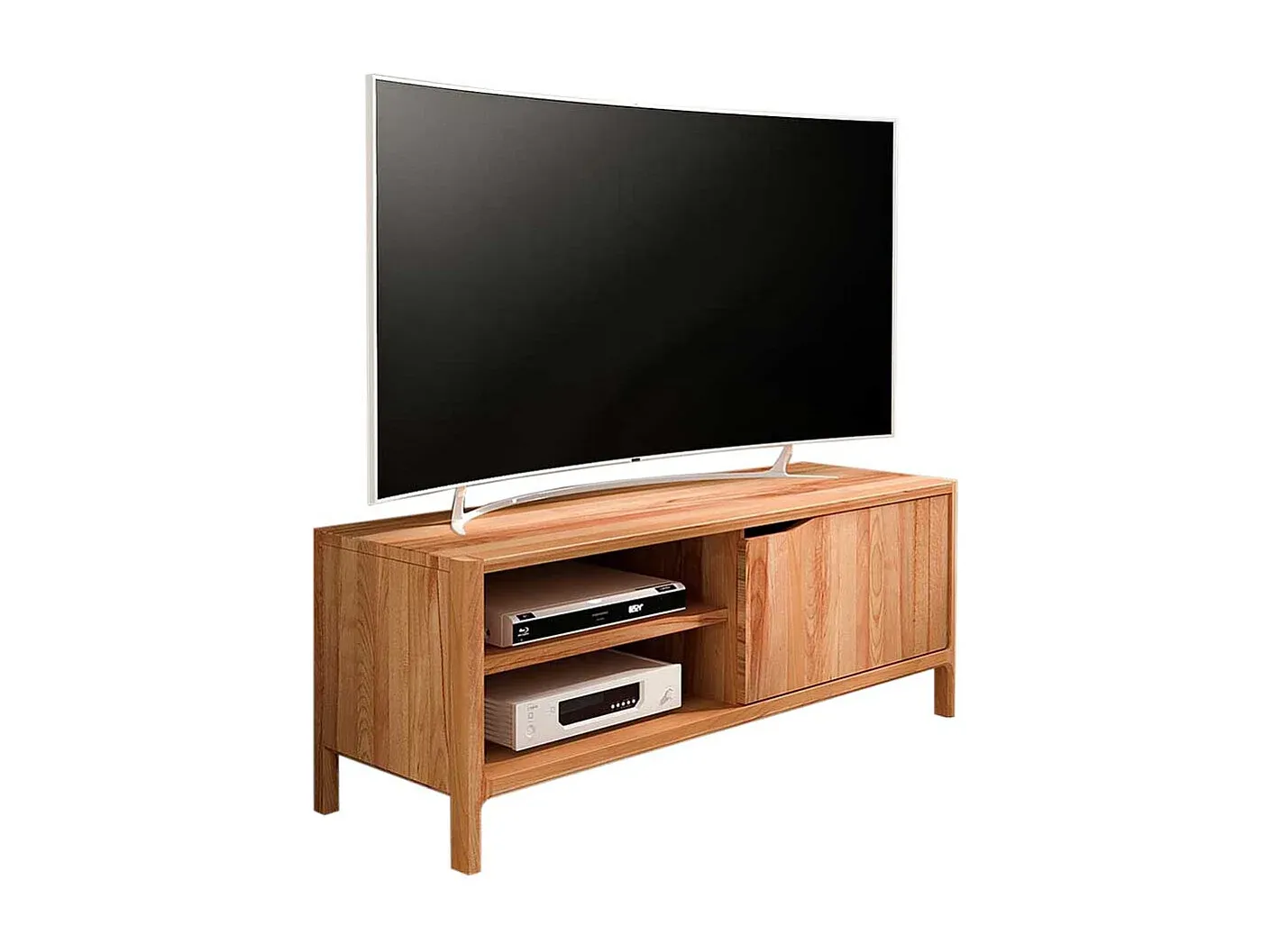 Modernes TV-Lowboard mit Tür und Massivholz-Oberfläche
