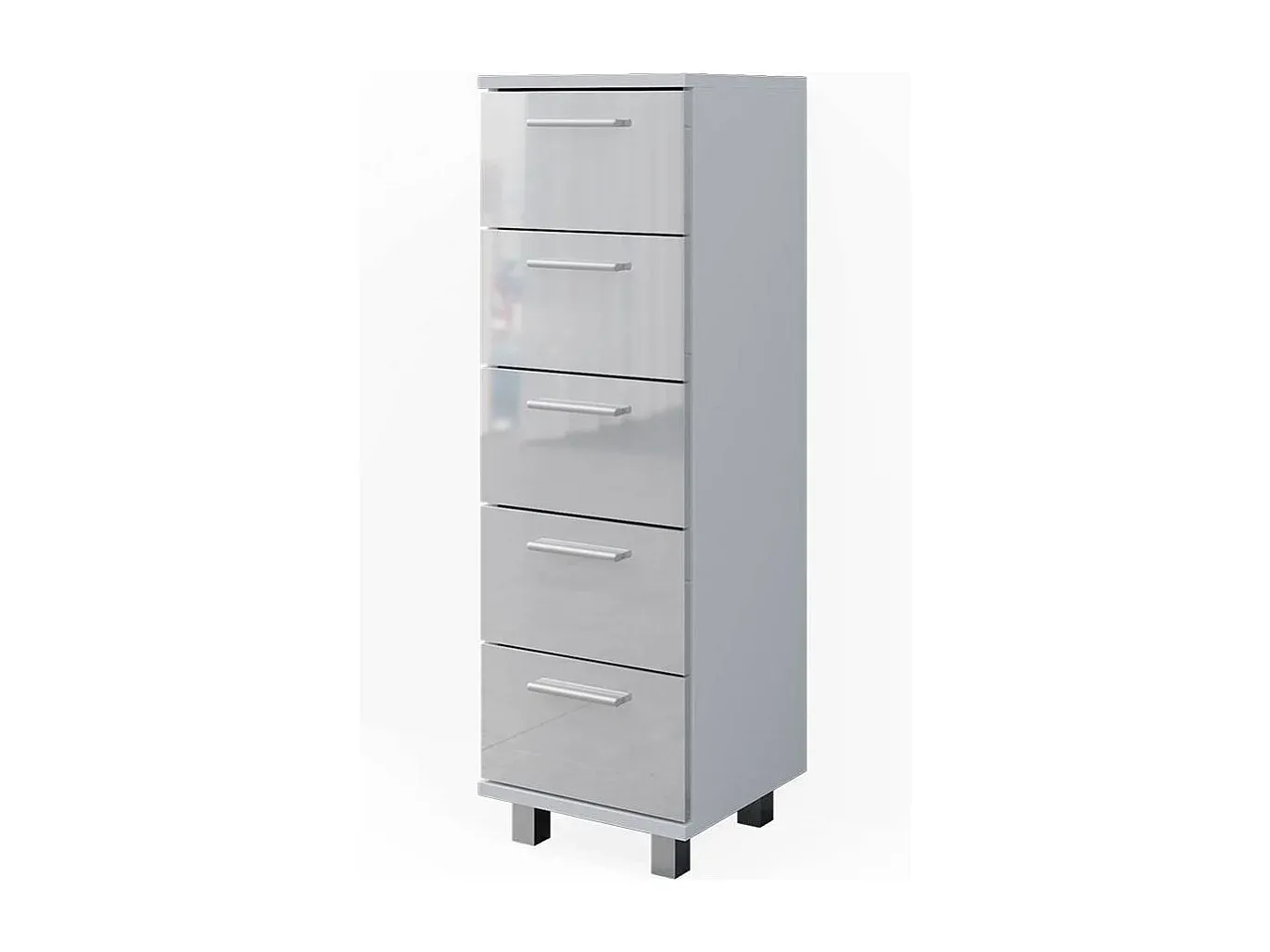 Moderner Badschrank Weiß Hochglanz 30x30x95