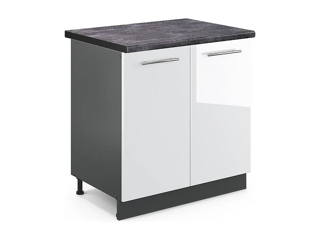 Küchenschrank Dunkelblau Hochglanz 80x60x82