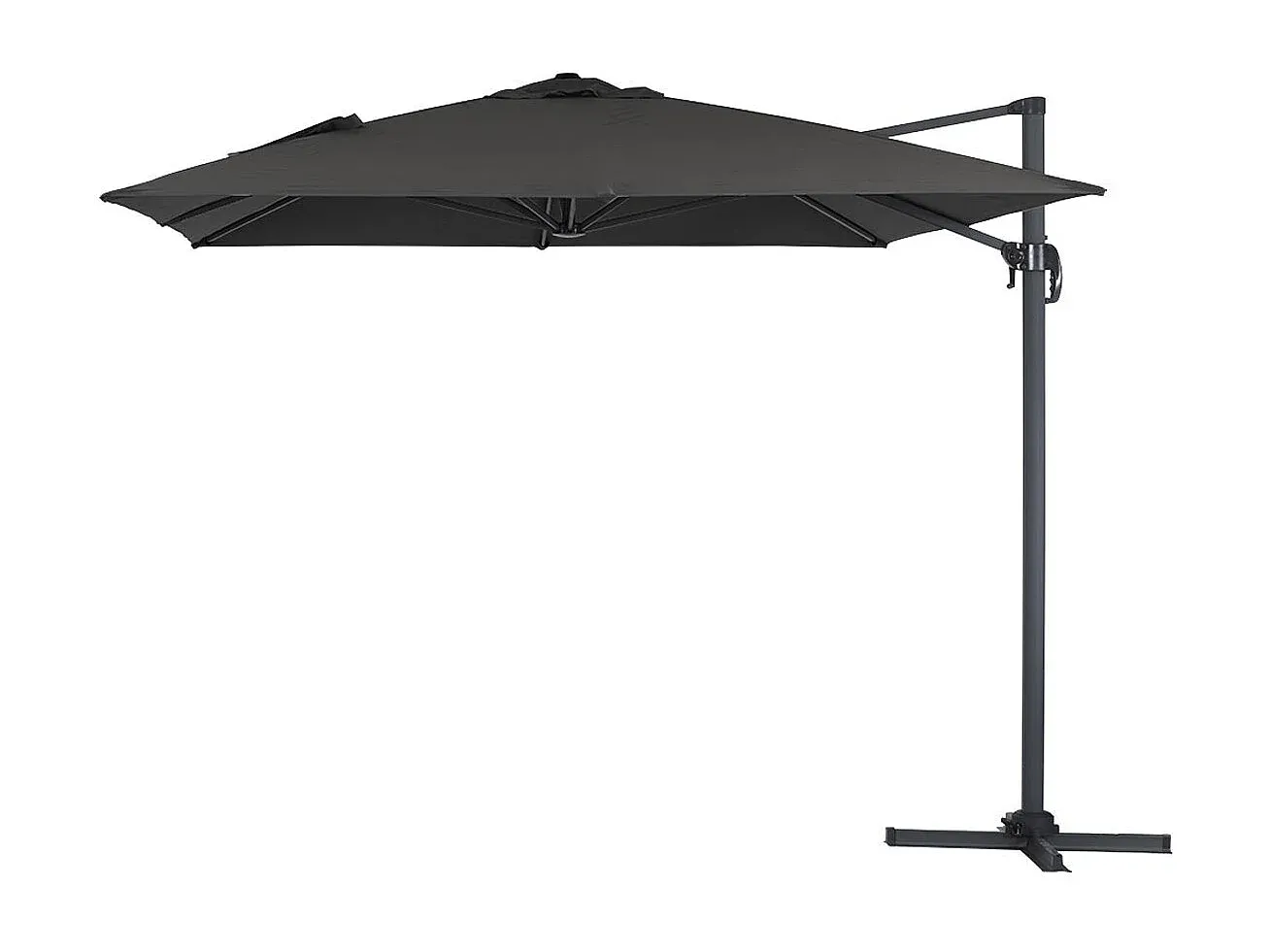 Moderner Ampelschirm für den Garten, 3 x 4 m, Schwarz