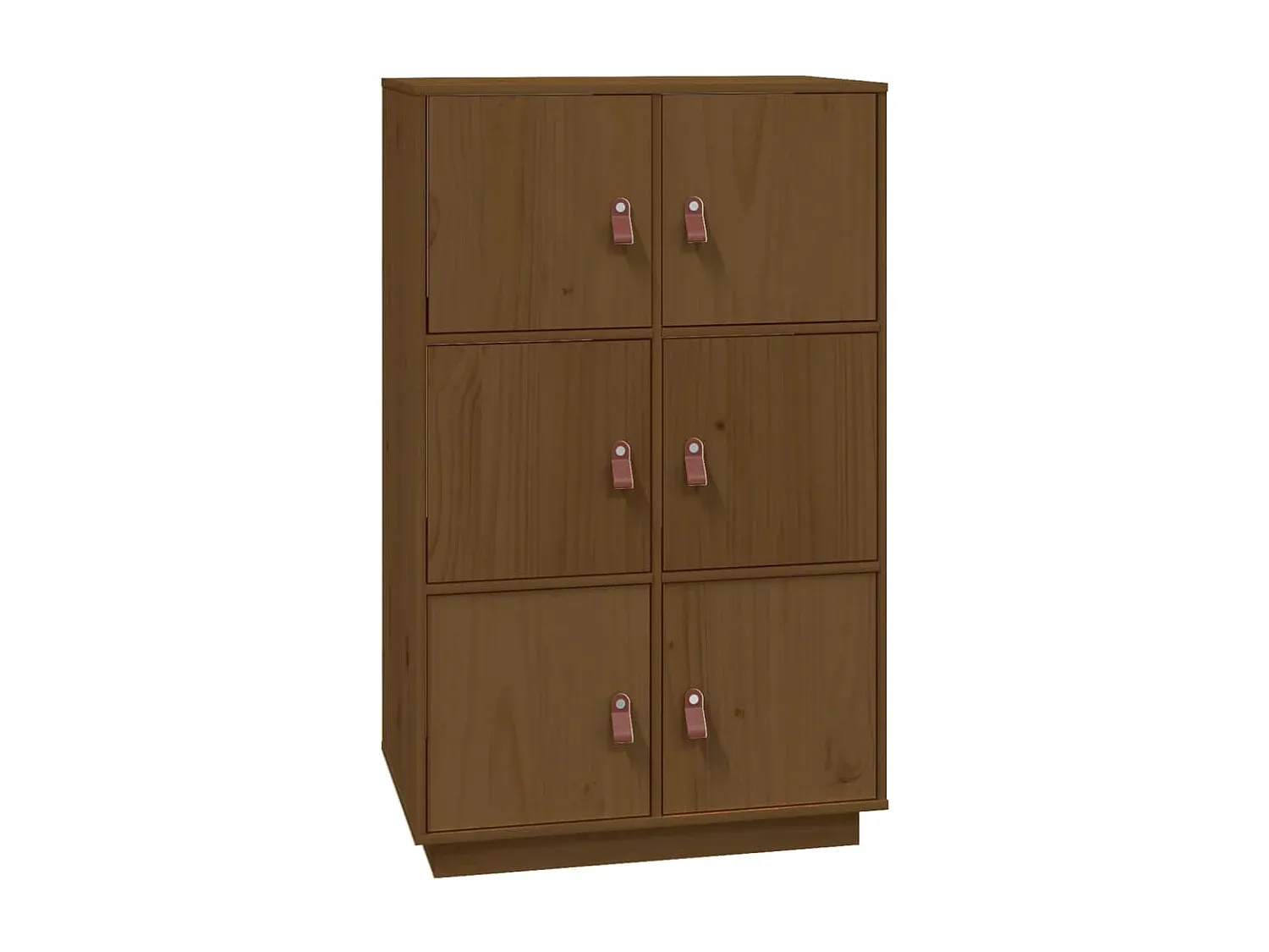 Massivholz Highboard in Honigbraun mit 3 Türen