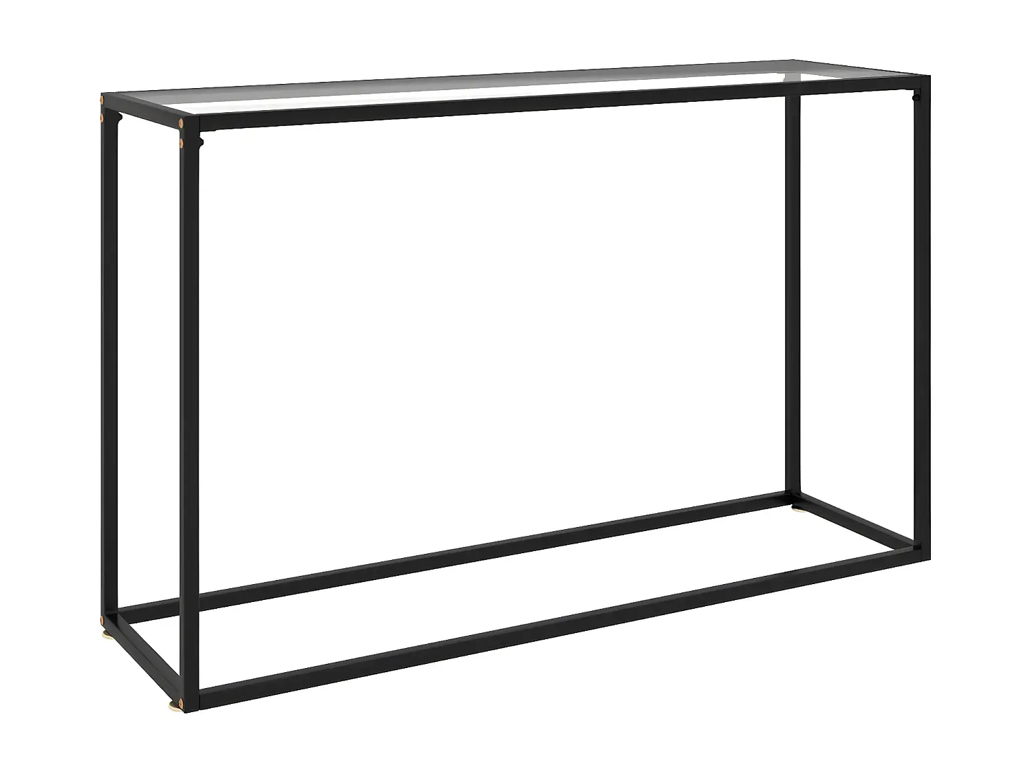 Moderner Konsolentisch aus Klarglas 120x35x75 cm