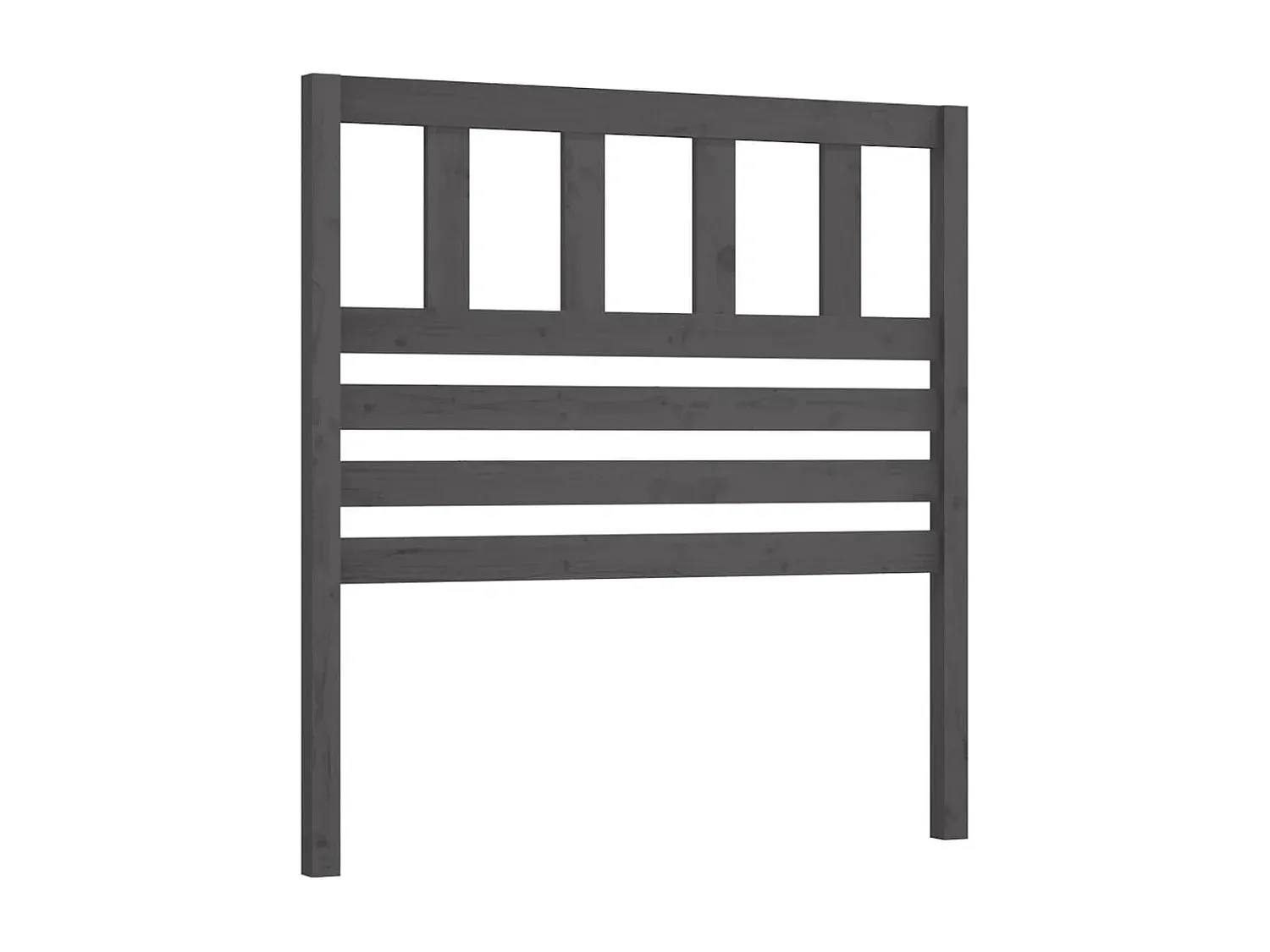 Grau Holz Kopfteil für Bett 81x4x100 cm