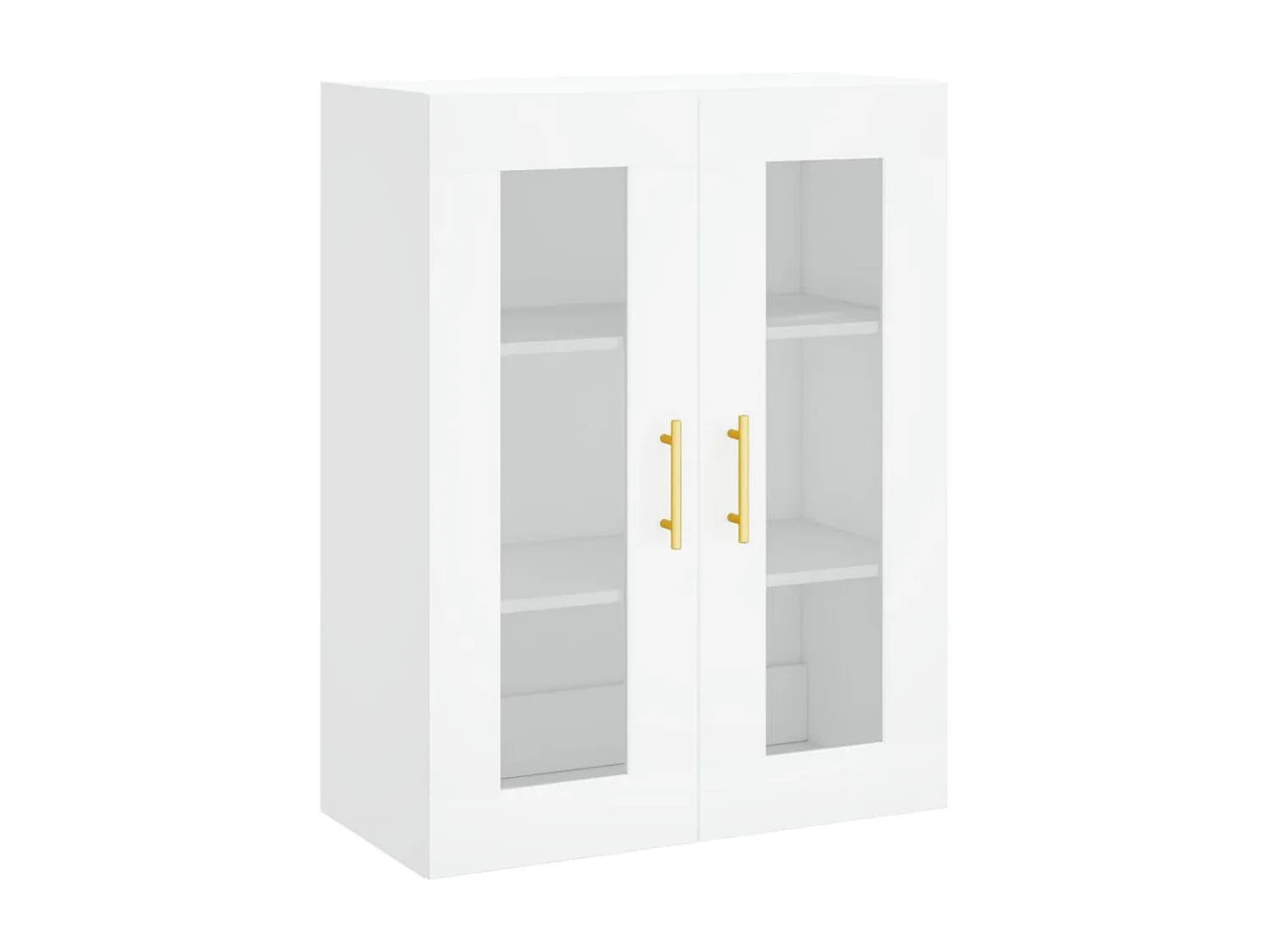 Moderner Wandschrank Weiß mit Türen 70x35x90 cm
