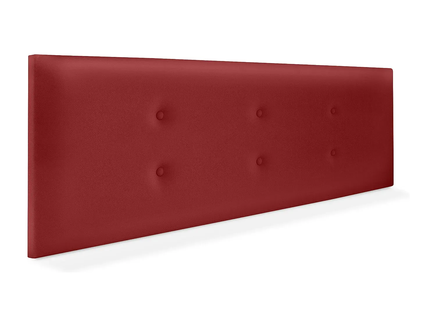 Kopfteil aus Kunstleder mit Knopfdesign, 135x50cm, Rot