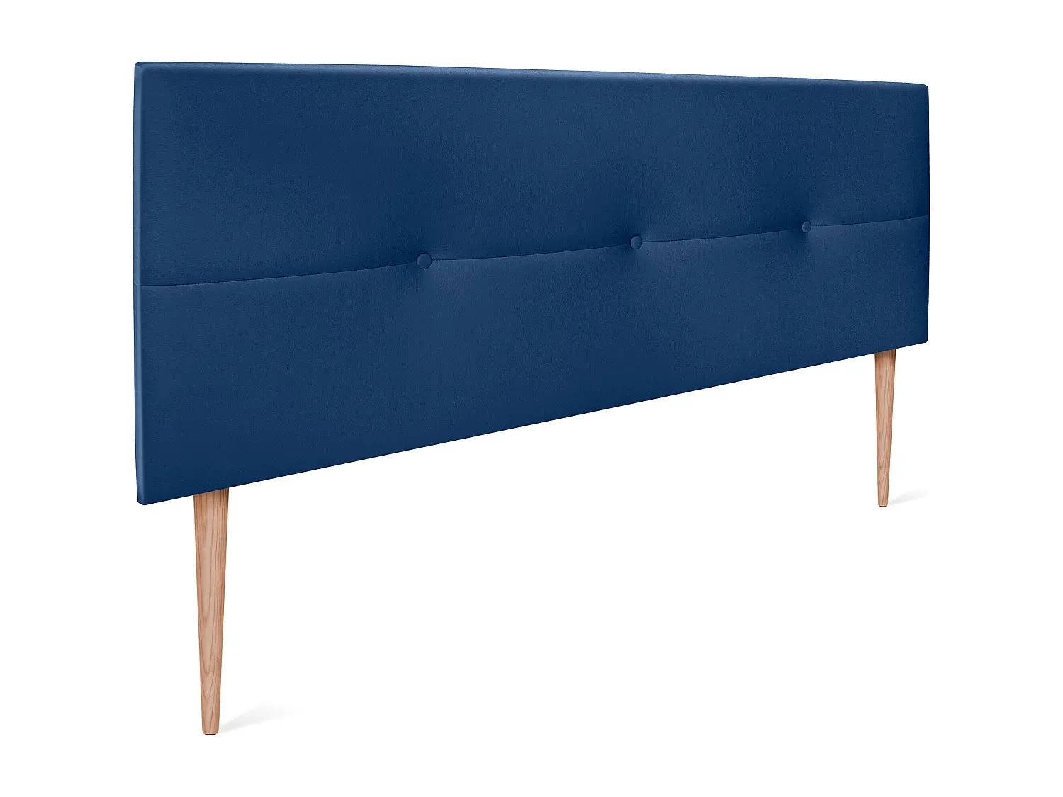 Polsterkopfteil in Blau mit Knöpfen 150x105cm