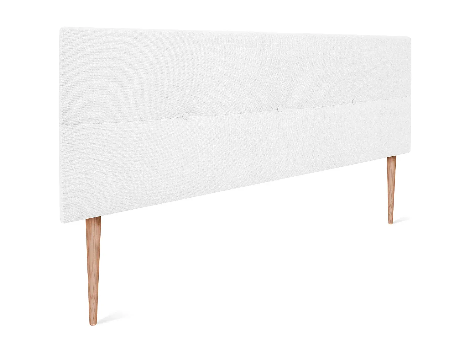Gepolstertes Kopfteil mit Knöpfen für Bett, 135x105 cm, Weiß