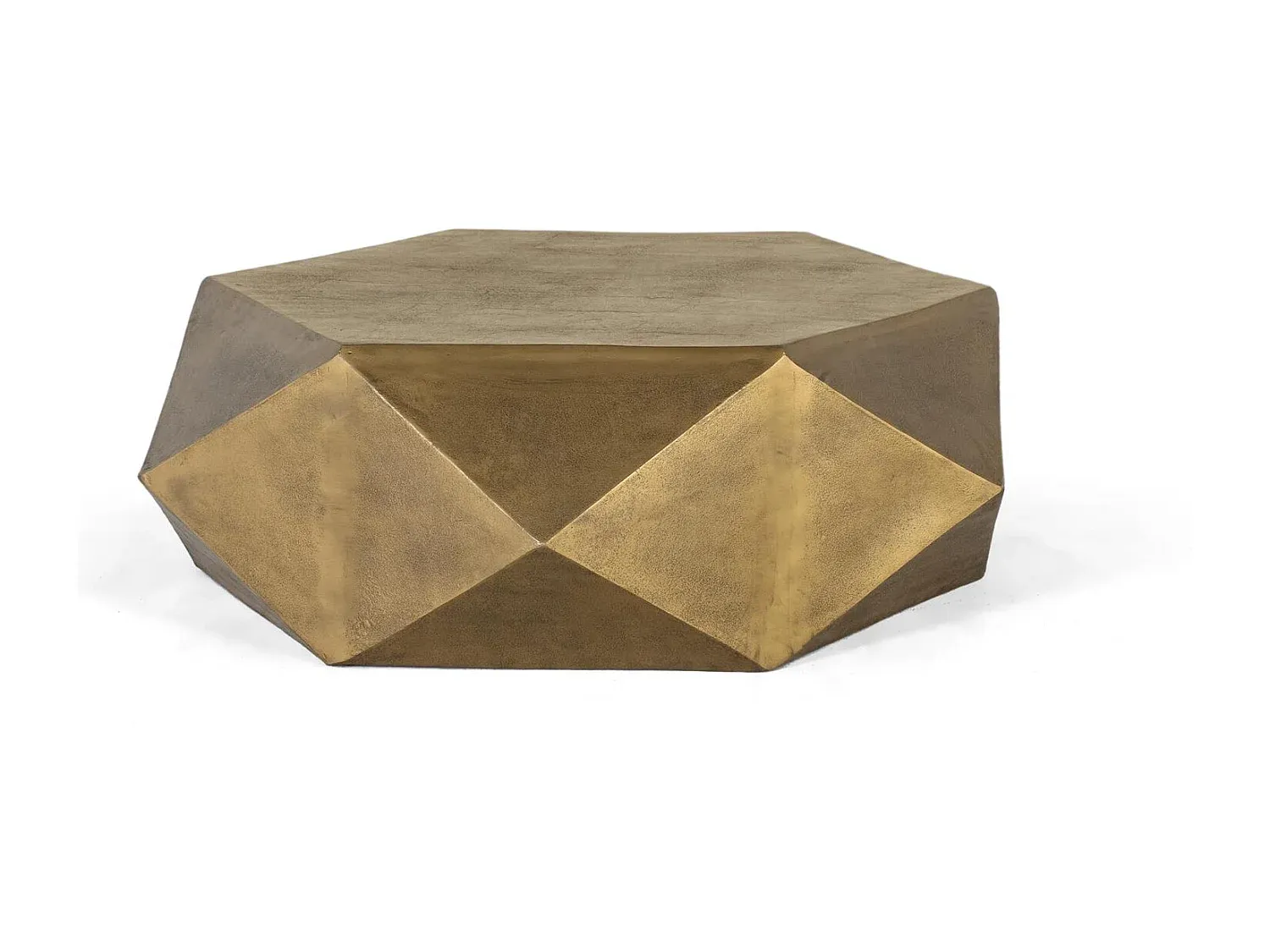 Eleganter Couchtisch in Sechseckform aus Metall
