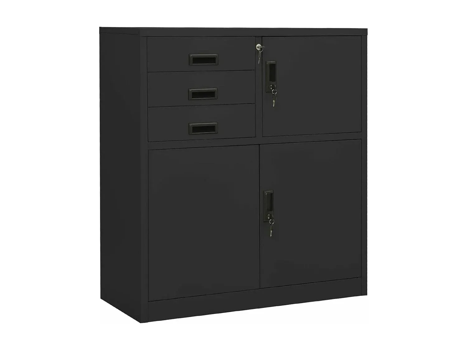 Metallschrank in Anthrazit mit Einlegeböden