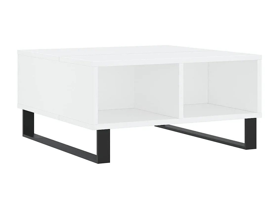 Moderner weißer Couchtisch 60x60x30 cm Holzwerkstoff