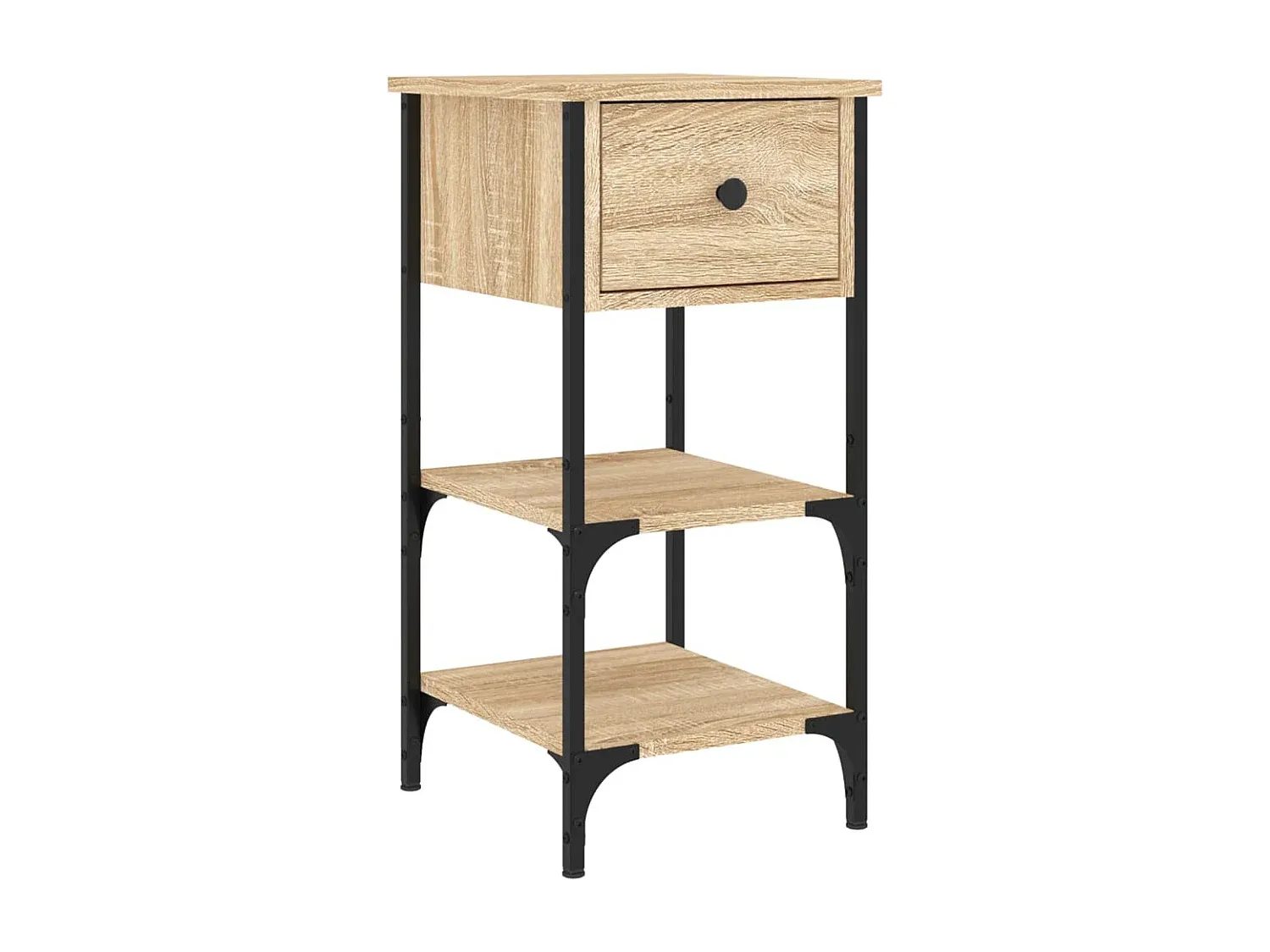 Nachttisch-Set aus Holzwerkstoff, Sonoma-Eiche, 34x36x70 cm, 2 Stück