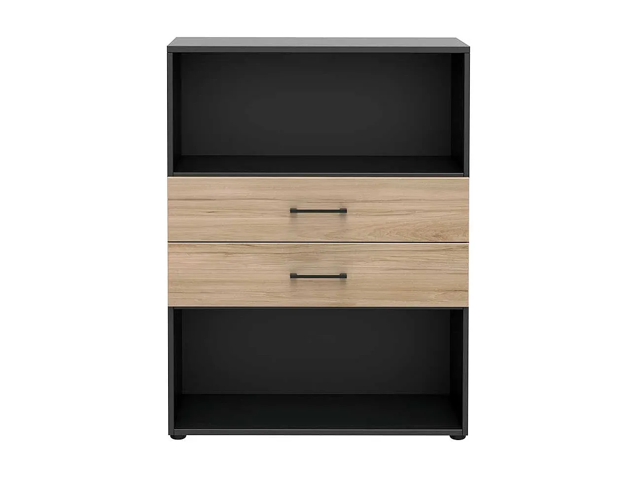 Regal mit Schubladen in Holzoptik Anthrazit