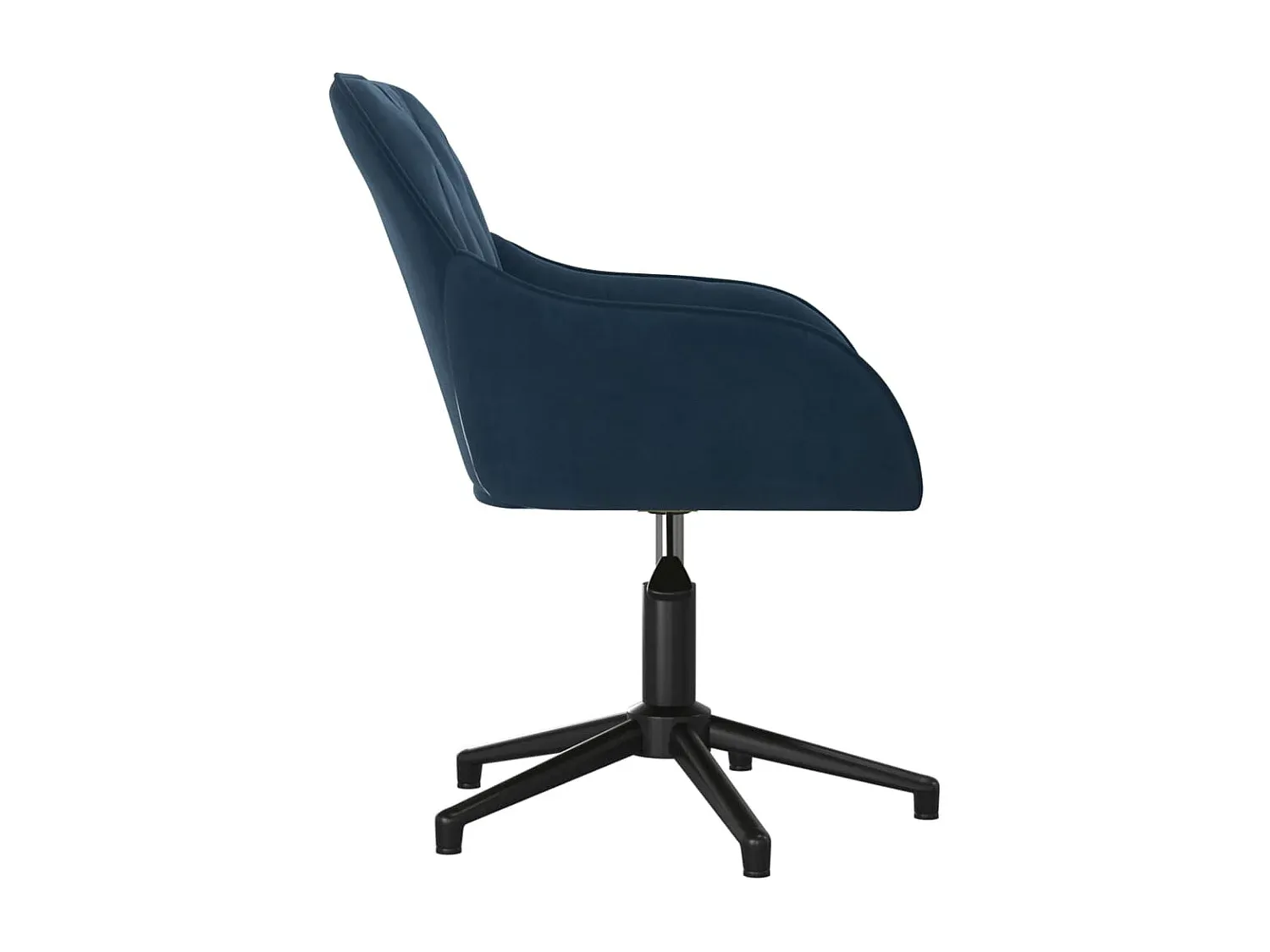 Ergonomischer Drehstuhl aus Samt in Blau