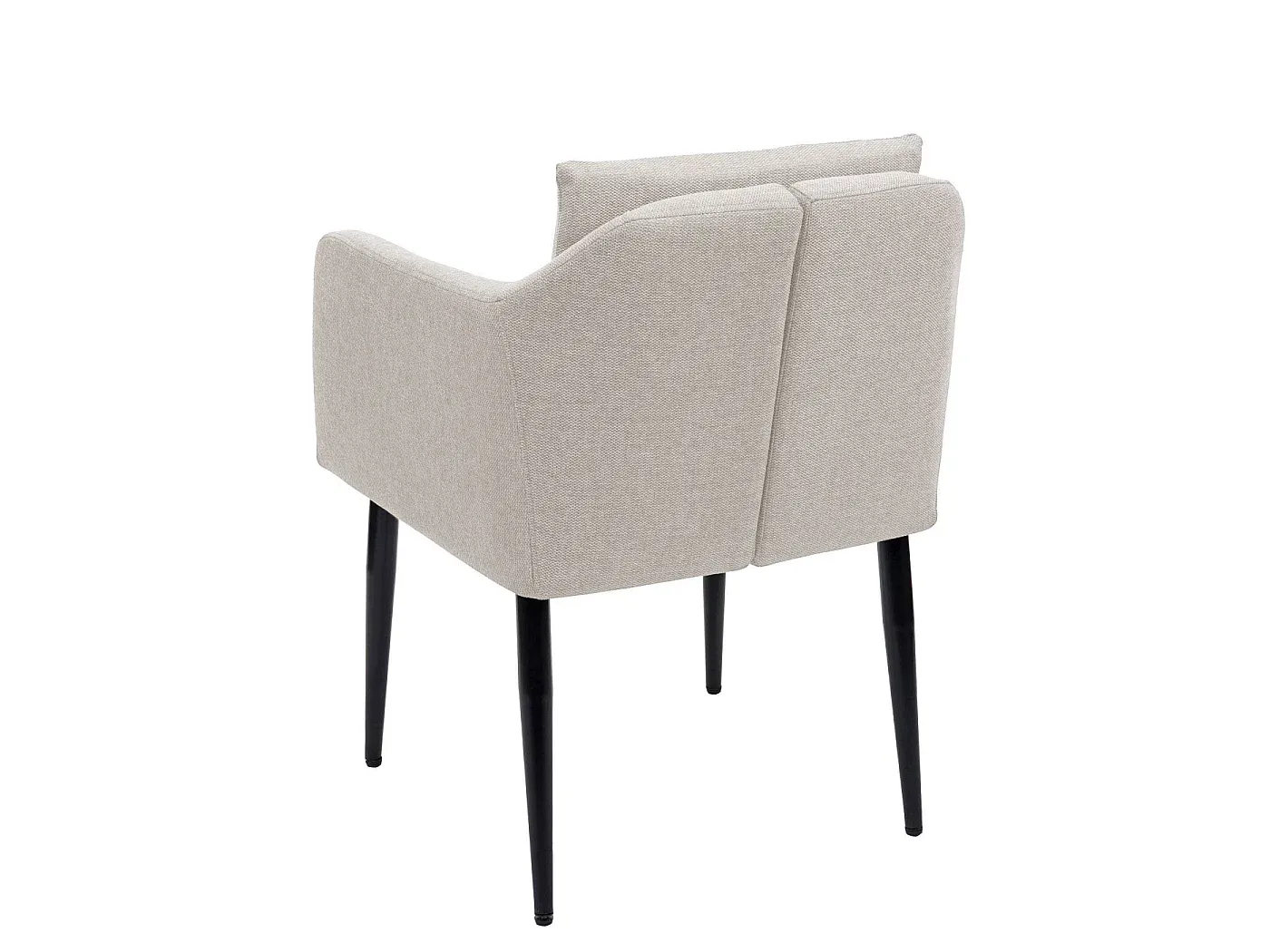 Moderner Esszimmerstuhl im 2er-Set, creme-beige Stoff