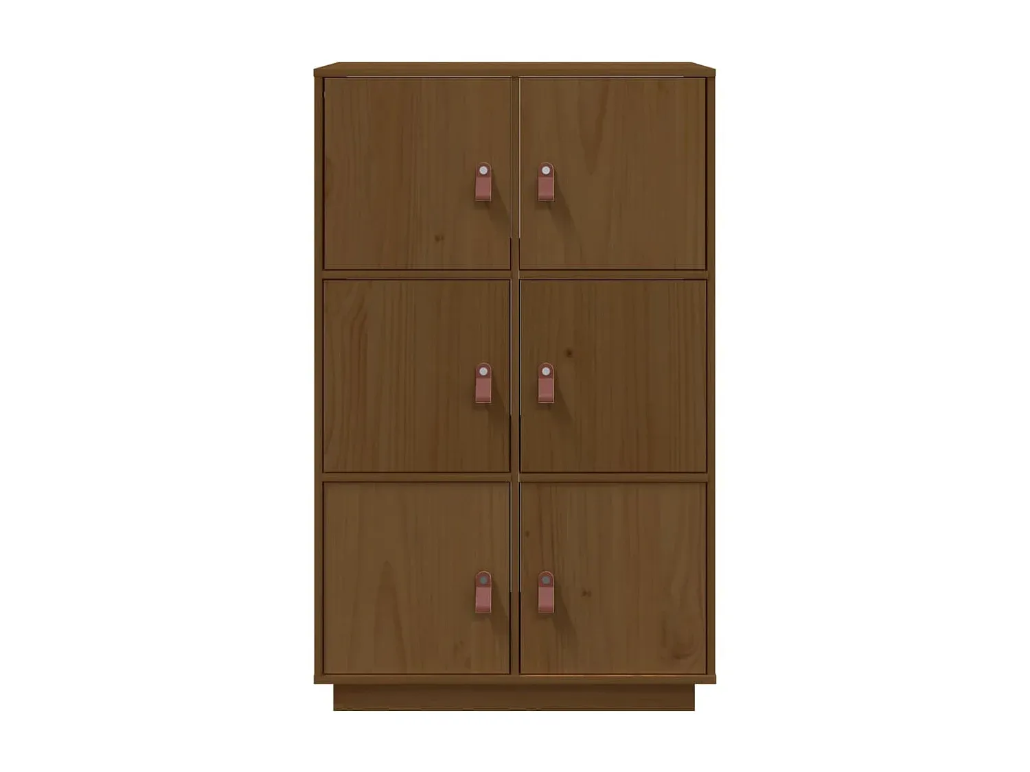 Massivholz Highboard in Honigbraun mit 3 Türen
