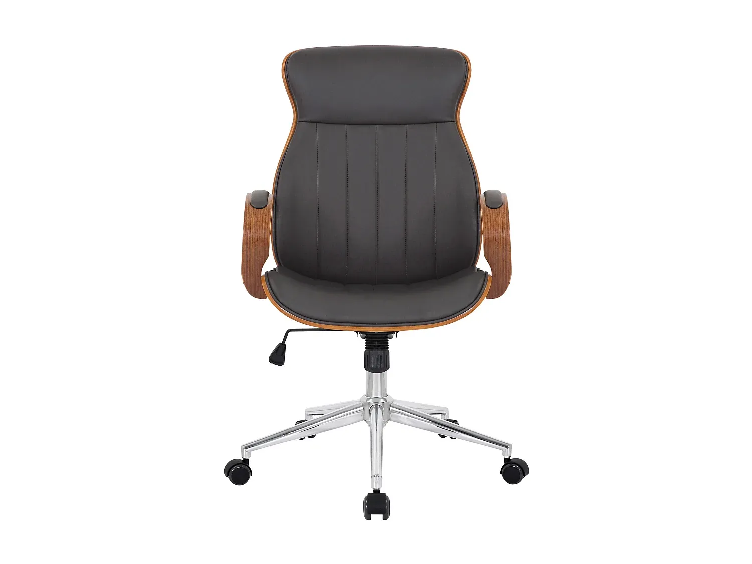 Ergonomischer Bürostuhl aus Kunstleder in Walnuss-Braun
