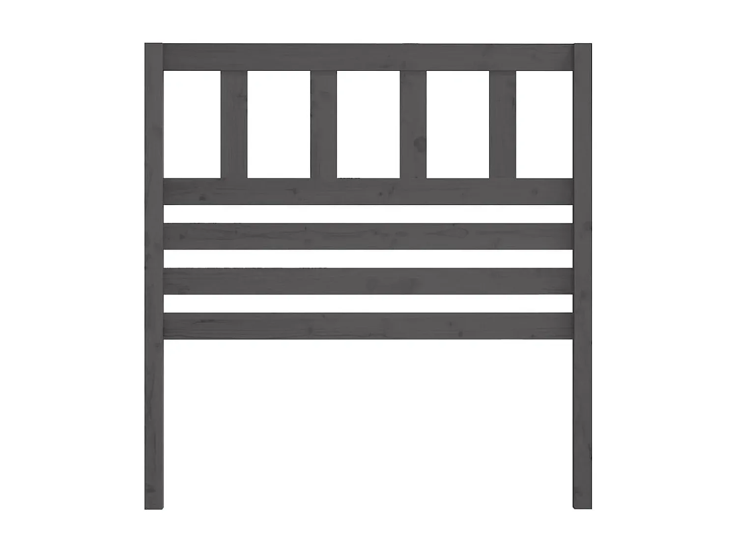 Grau Holz Kopfteil für Bett 81x4x100 cm