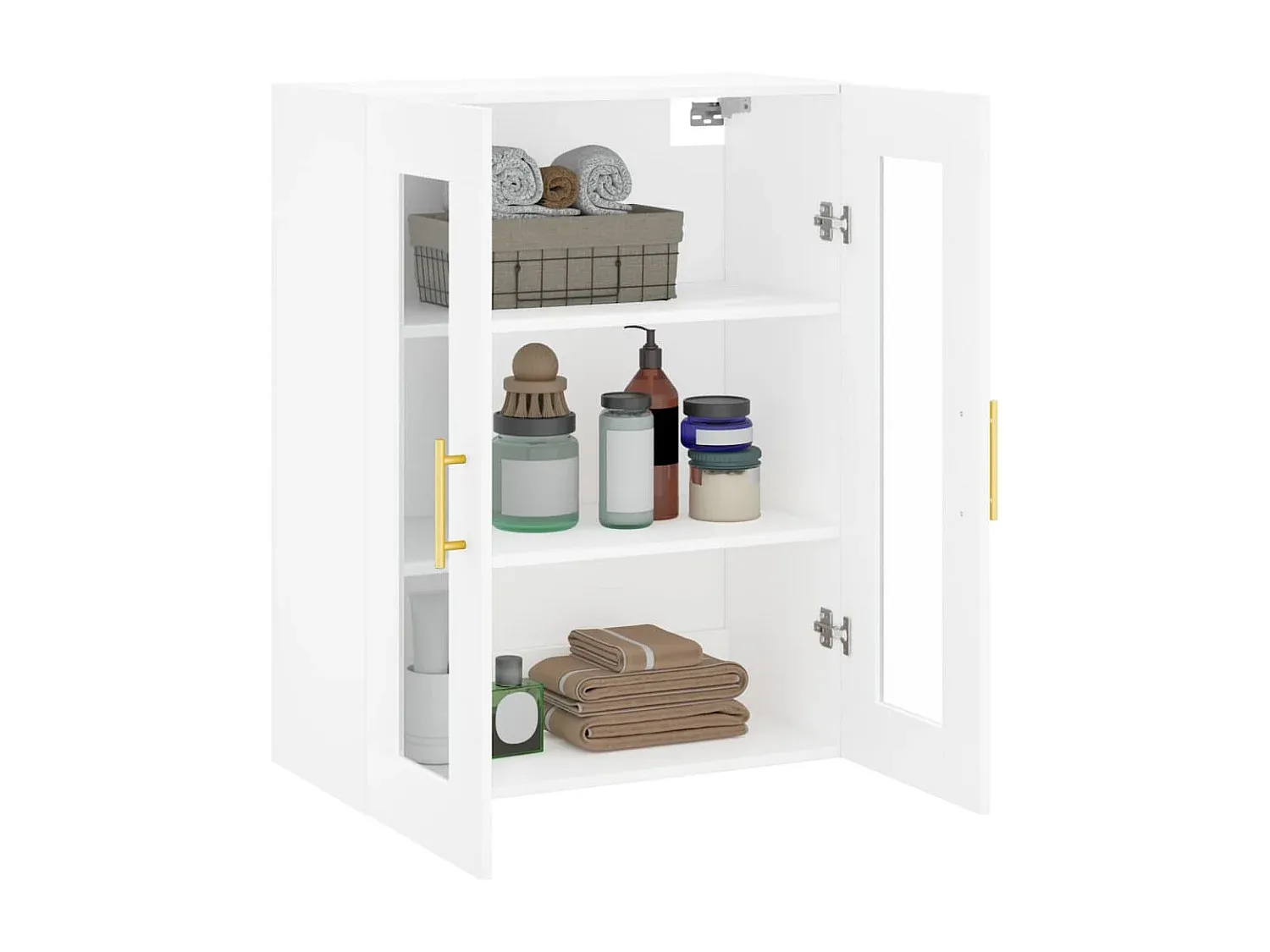 Moderner Wandschrank Weiß mit Türen 70x35x90 cm