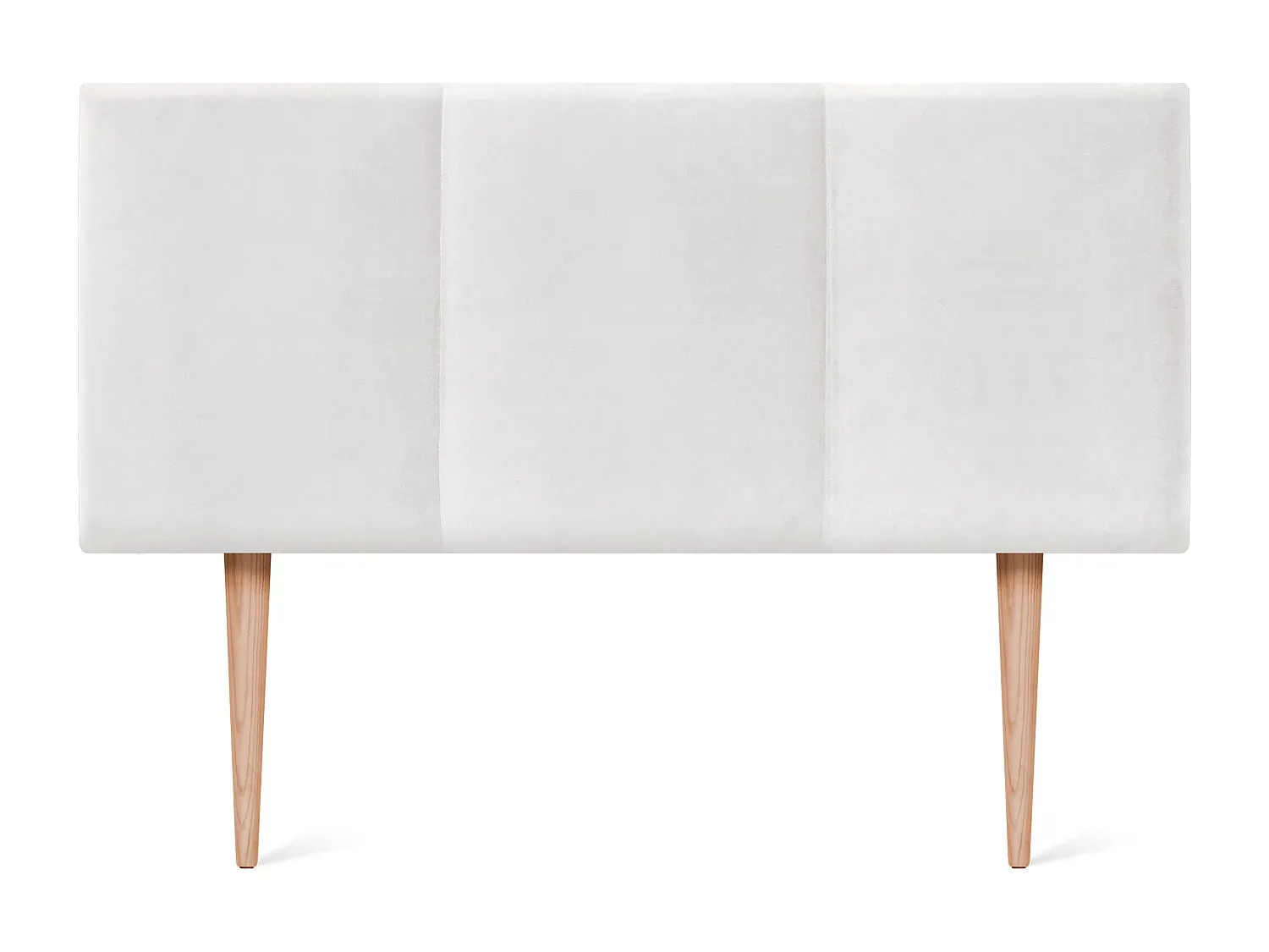 Gepolstertes Kopfteil aus Samt mit drei Paneelen 135x50 cm - Weiß