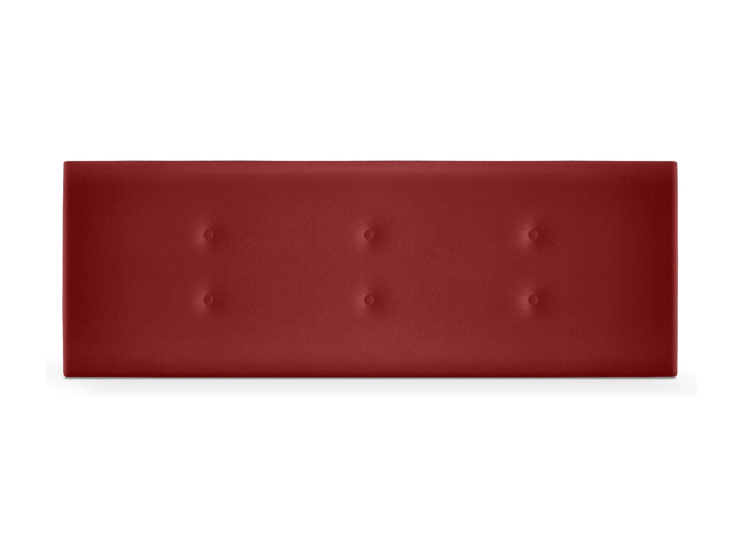 Kopfteil aus Kunstleder mit Knopfdesign, 135x50cm, Rot