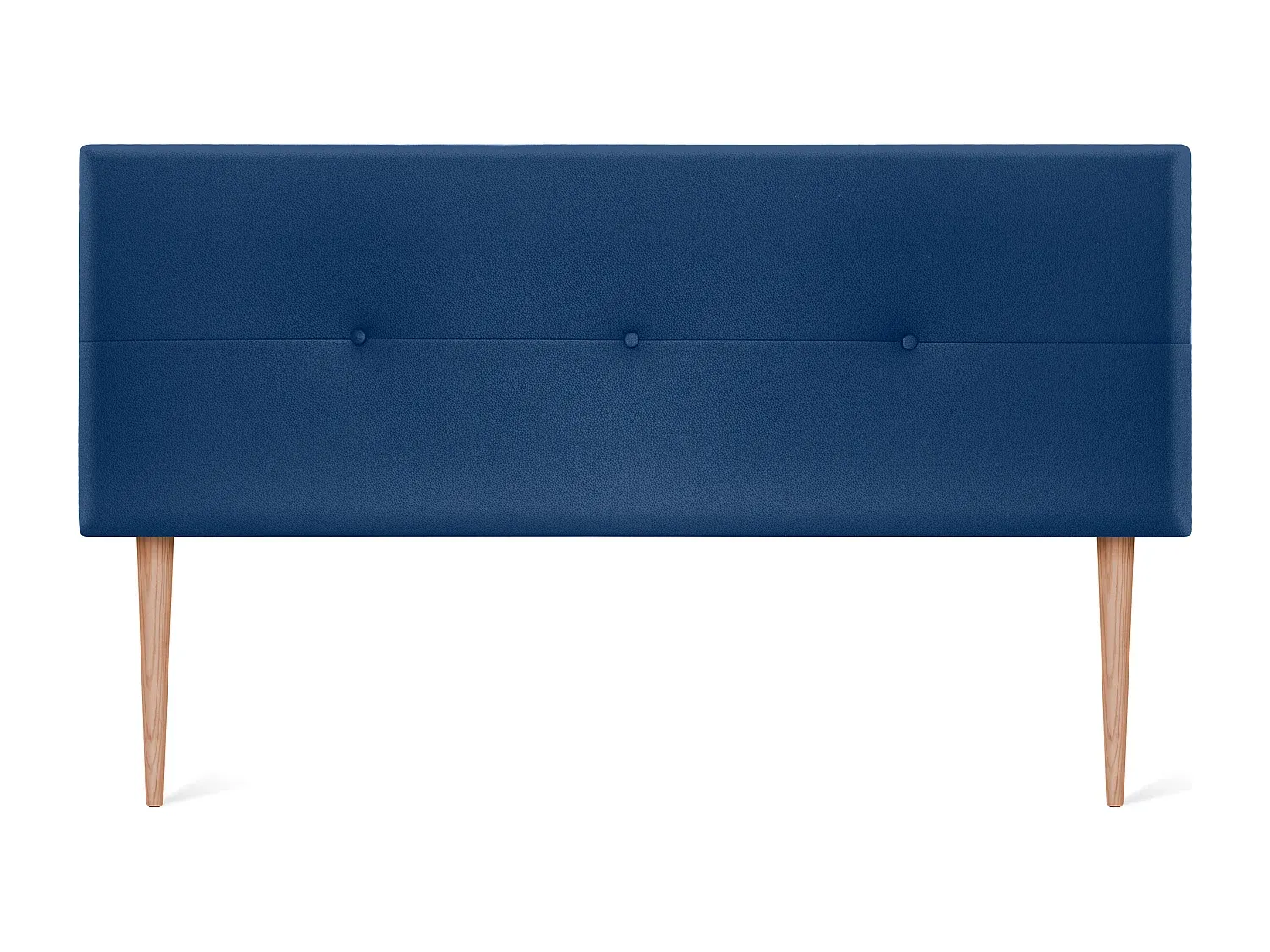 Polsterkopfteil in Blau mit Knöpfen 150x105cm