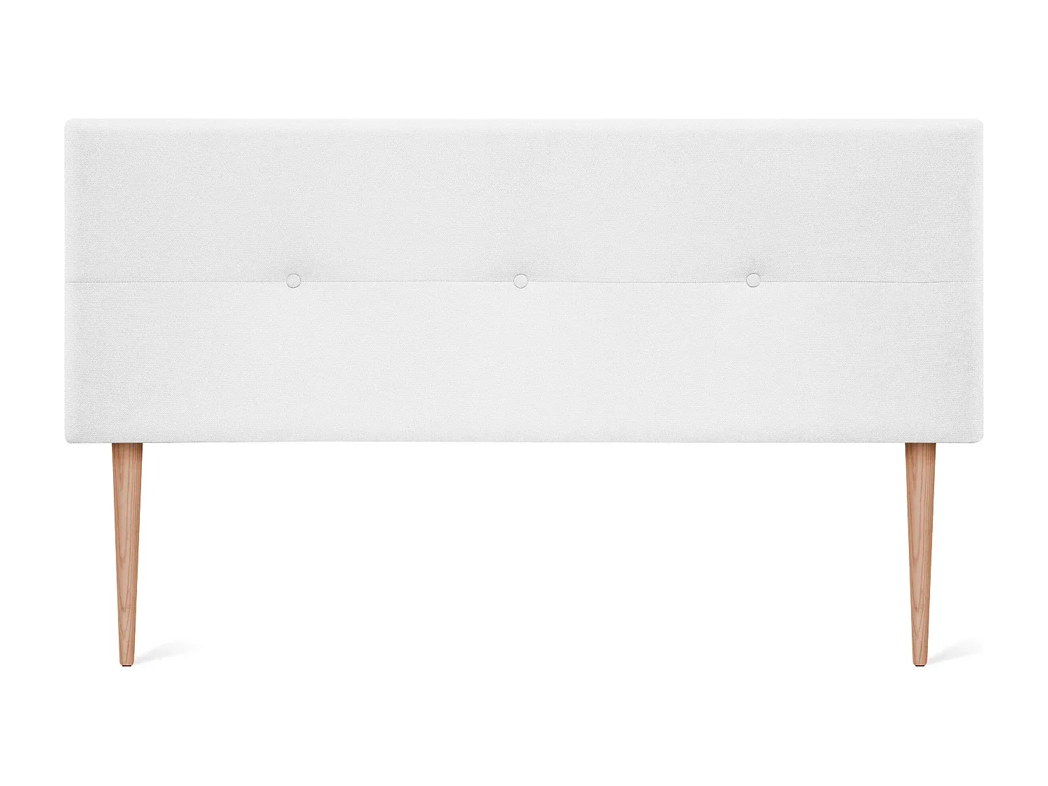 Gepolstertes Kopfteil mit Knöpfen für Bett, 135x105 cm, Weiß