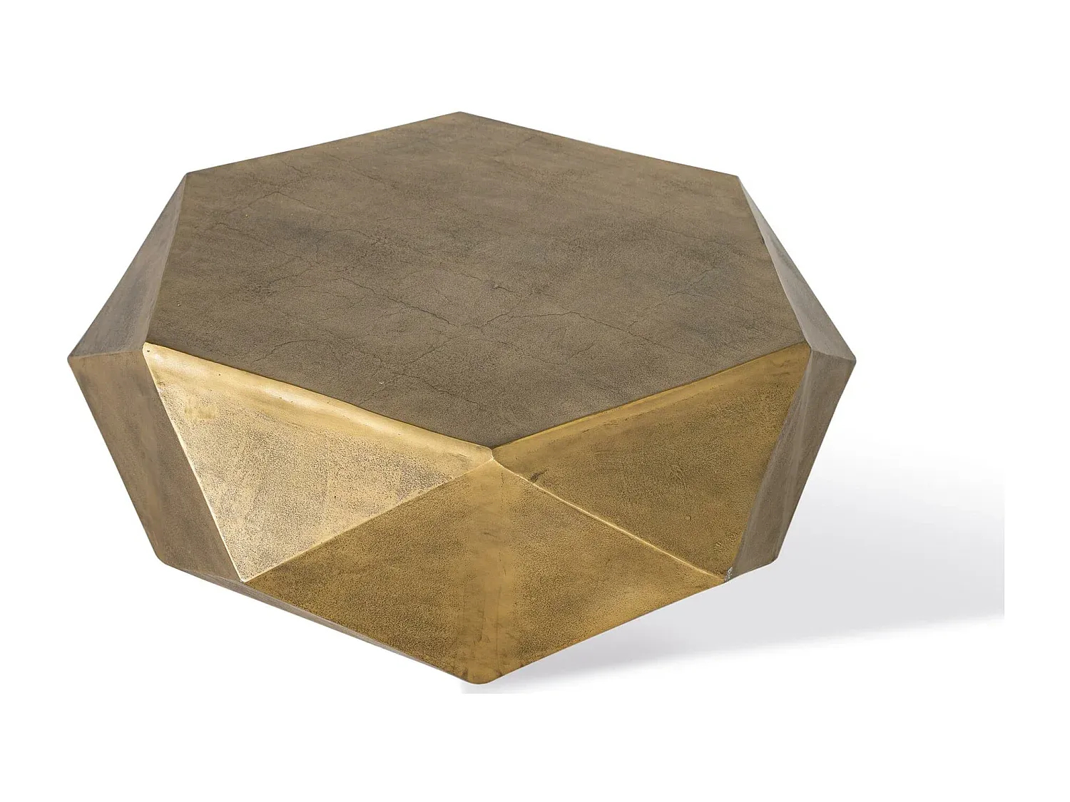 Eleganter Couchtisch in Sechseckform aus Metall