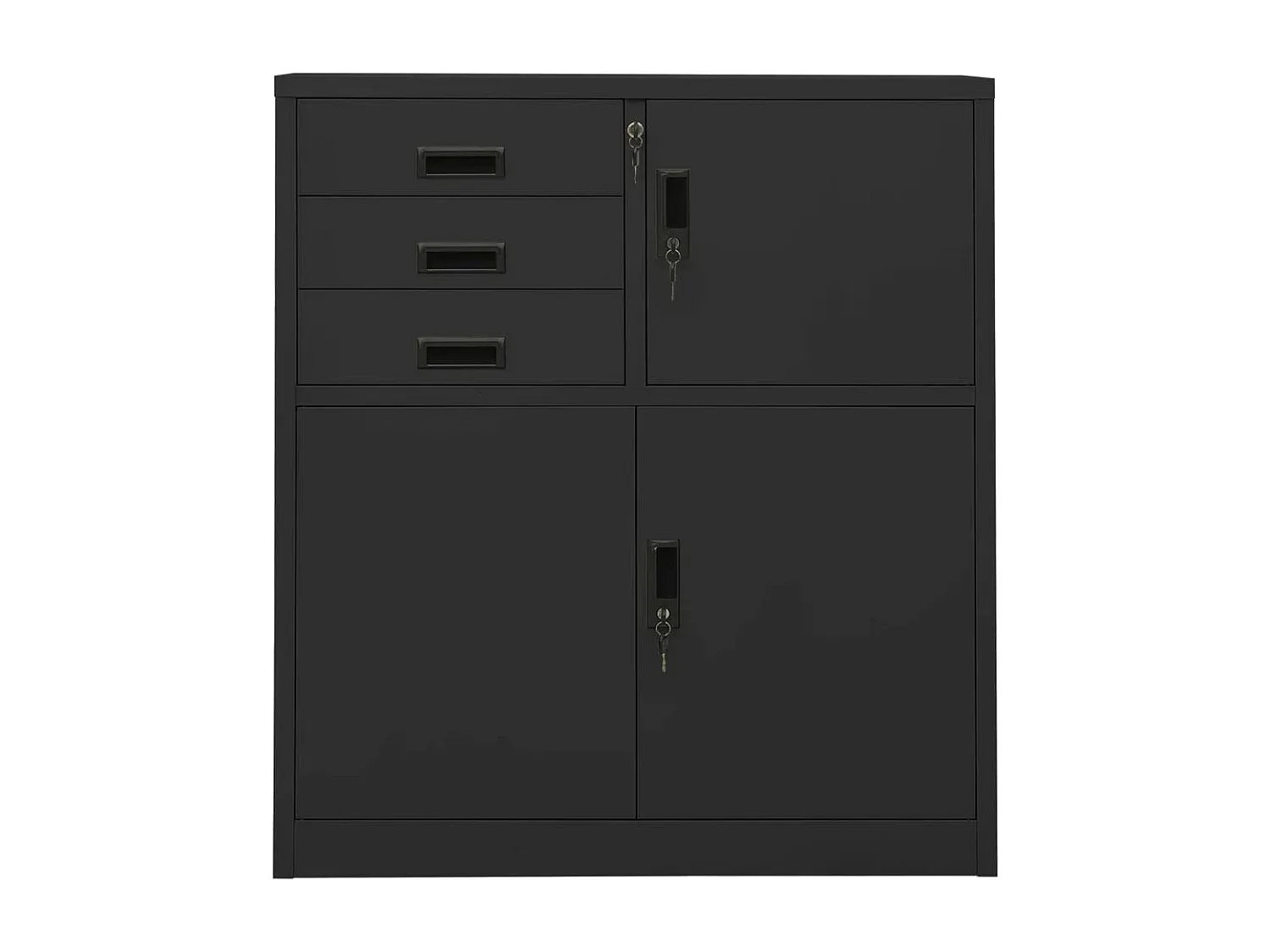 Metallschrank in Anthrazit mit Einlegeböden