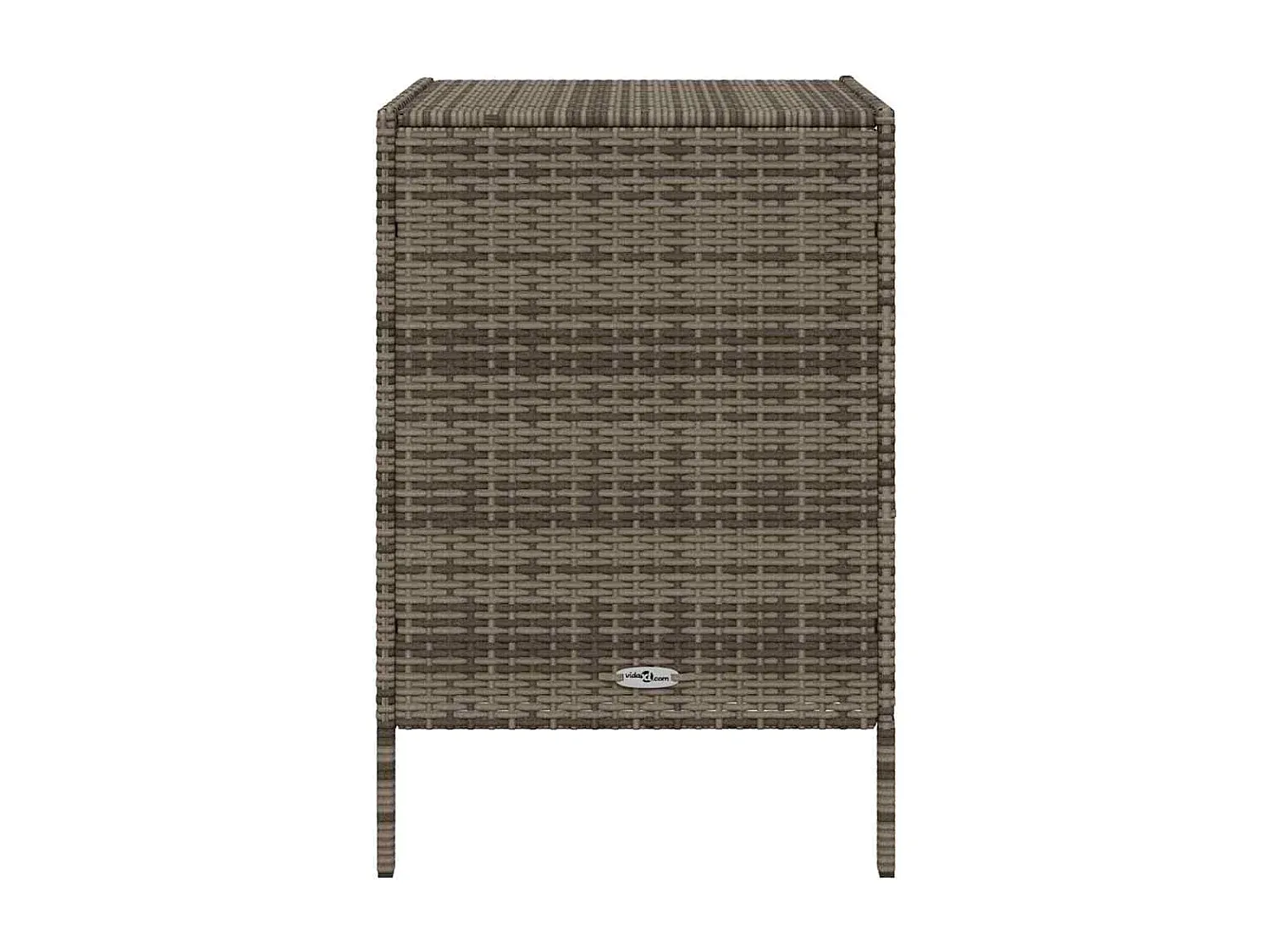 Wetterfester Gartenschrank aus Poly Rattan, Grau