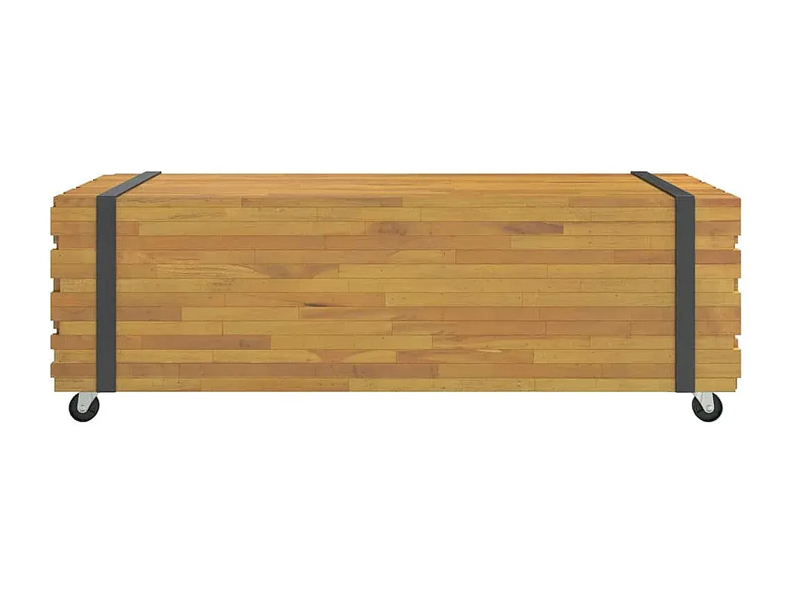 Eleganter Wohnzimmertisch aus Massivholz Teak 110x45x35 cm
