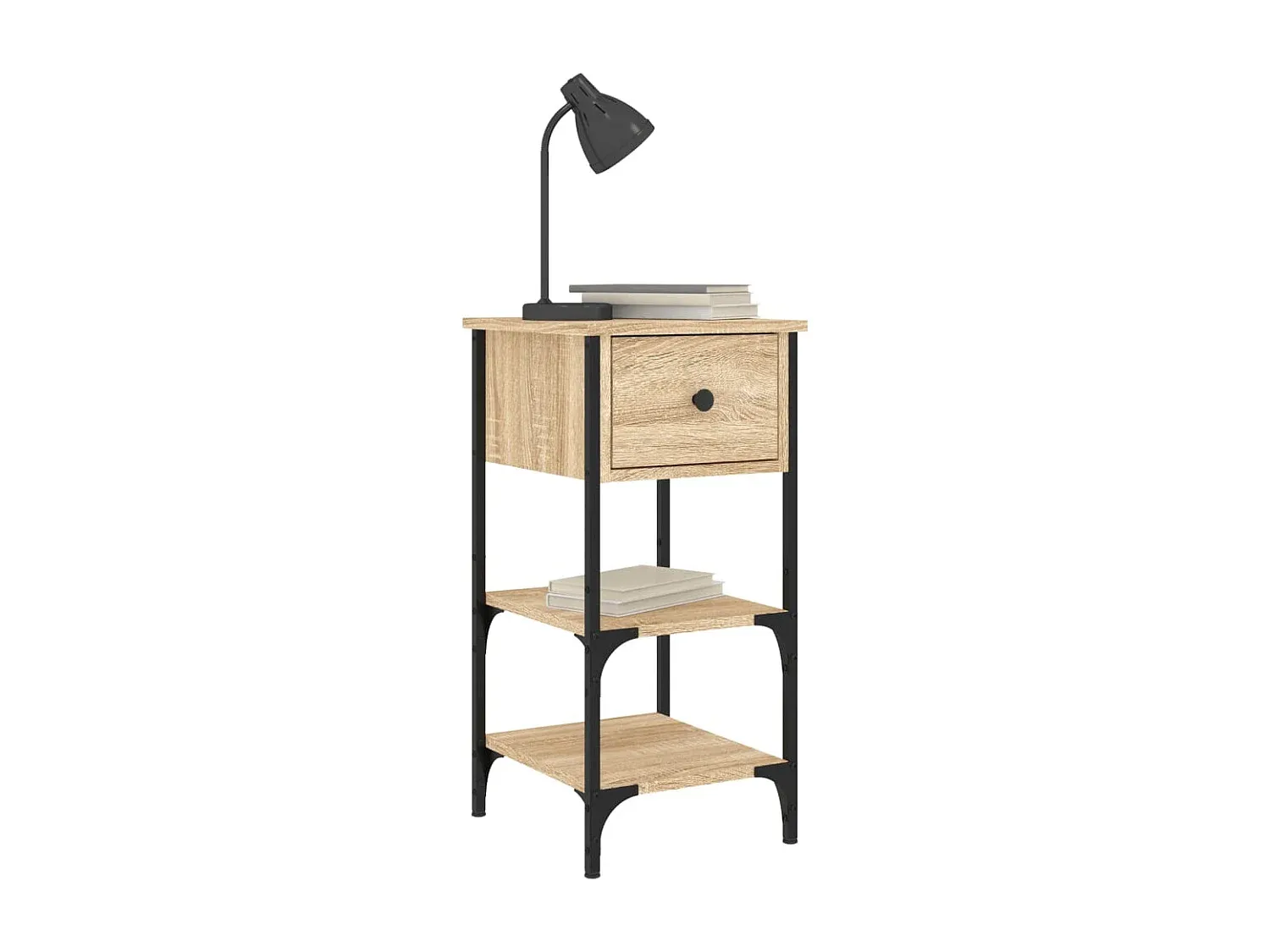 Nachttisch-Set aus Holzwerkstoff, Sonoma-Eiche, 34x36x70 cm, 2 Stück