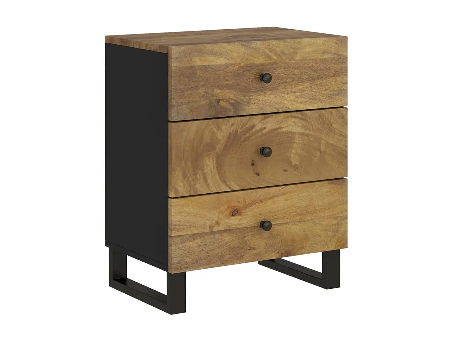 Holz Nachttisch mit Schublade und Stauraum