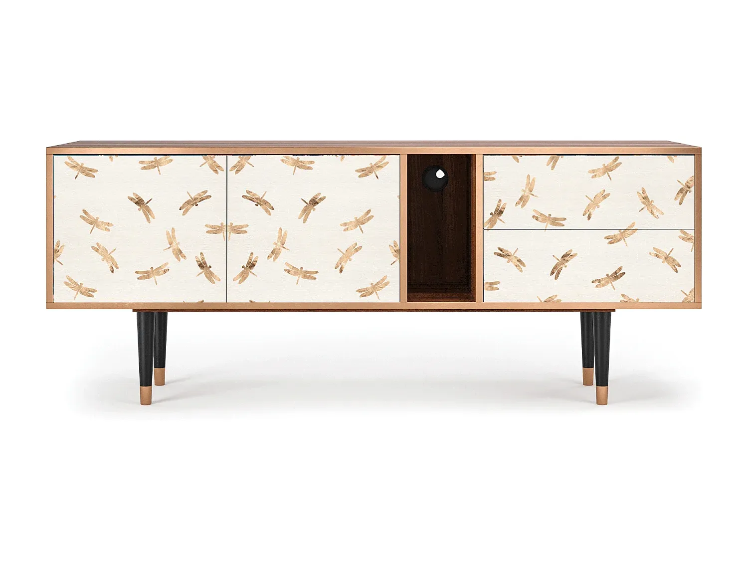 Fernsehschrank mit Stauraum, Walnuss