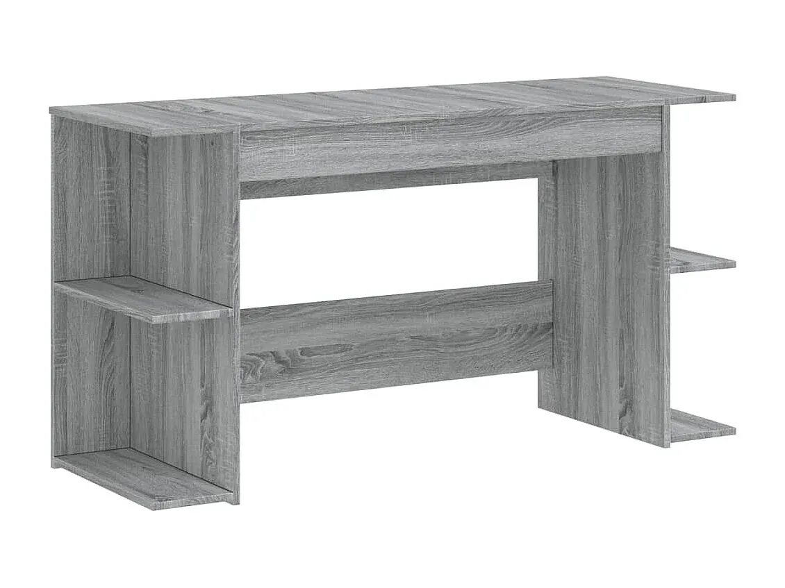 Moderner Schreibtisch mit großem Stauraum, 140x50x75 cm, Holzoptik