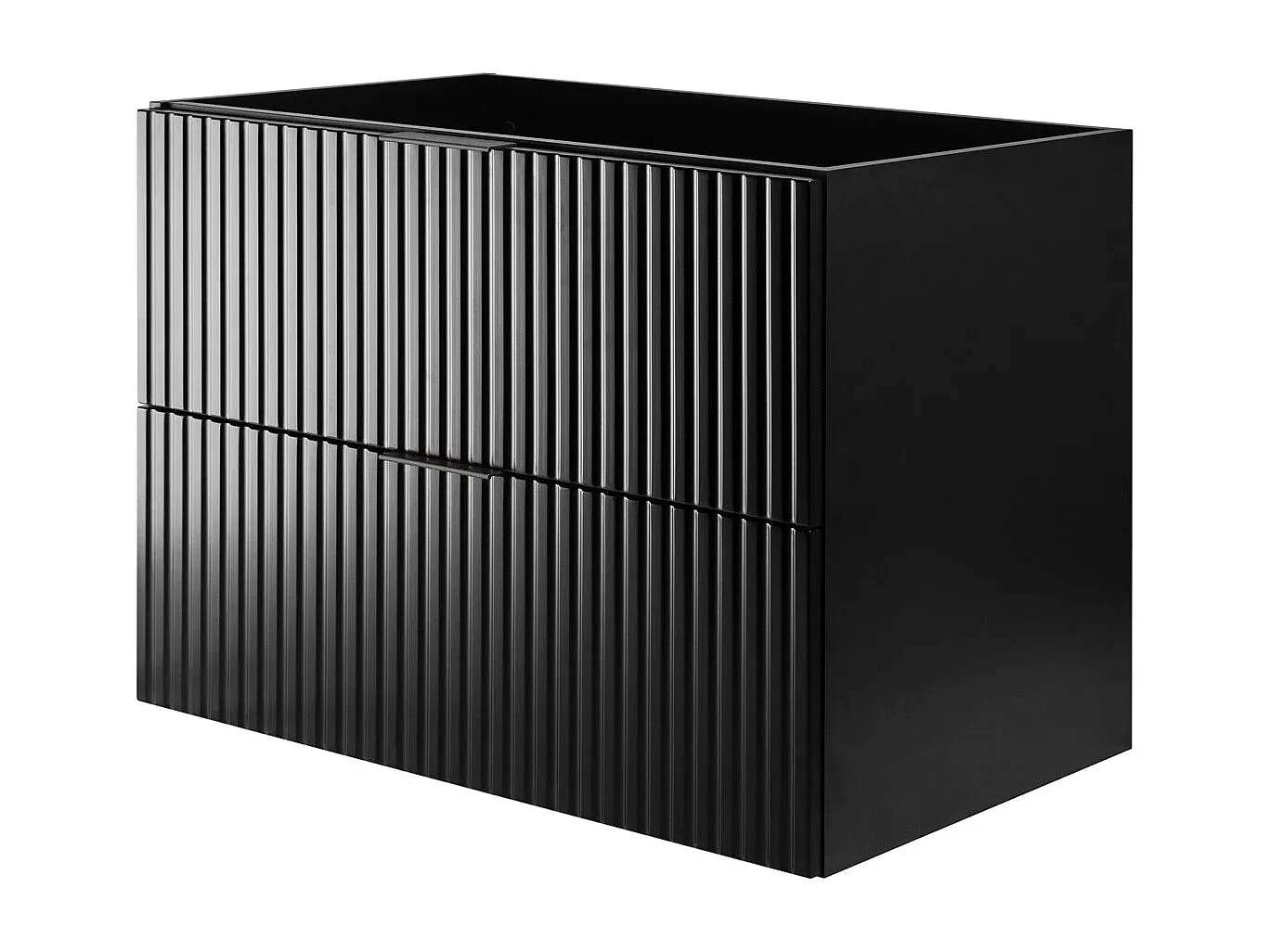 Moderner Unterschrank für Badezimmer, schwarz, 80 x 57 x 46 cm